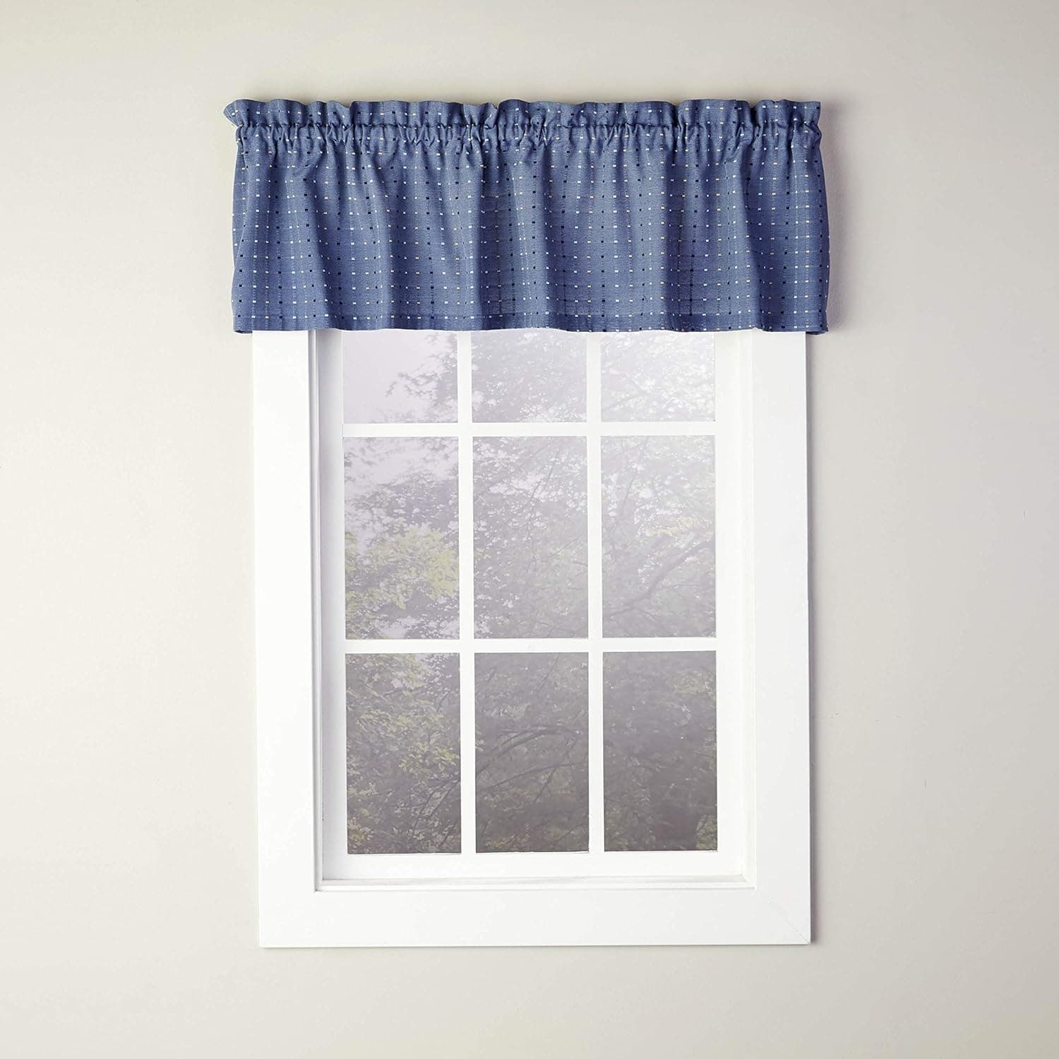 SKL Home by Saturday Knight Ltd. - P7165310013V09 Hopscotch Window Curtain, Valance, Denim