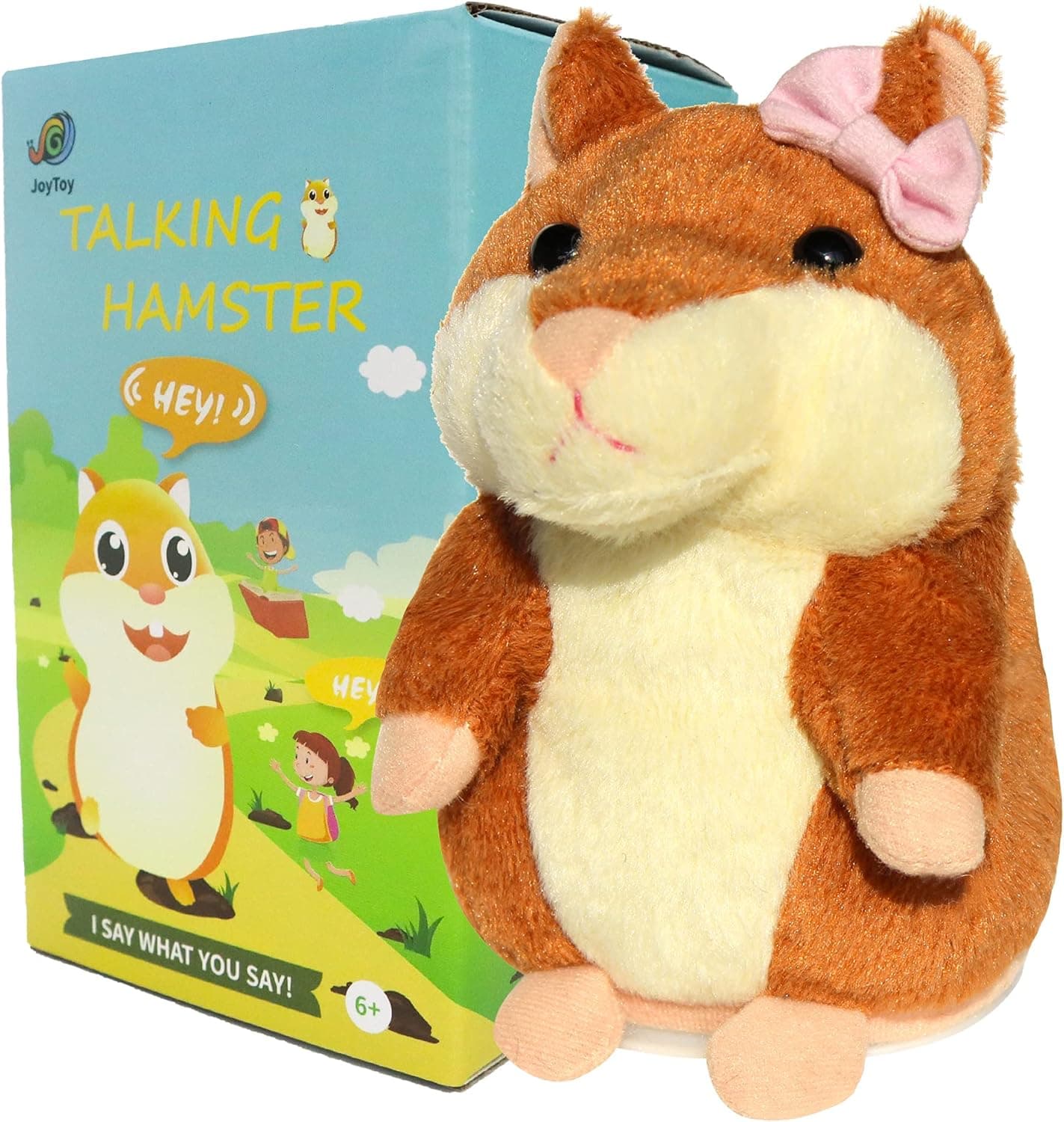 JoyToy Chatter Hamster Toy Kids Birthday Gift Toy - CPC Approved Talking Back Hamster Plush Toy - Plush Talking Hamster Toy - Girls Birthday Toy Gifts
