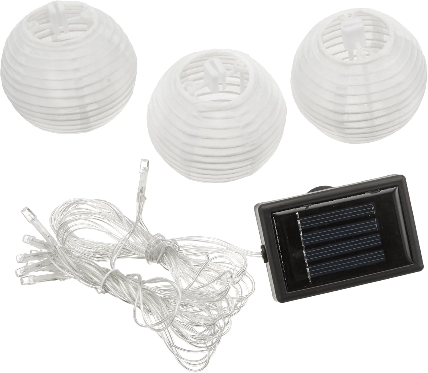 EJOY e-Joy 10 Piece Solar Lantern Globe Outdoor LED Fairy Patio Deck Path Garden String Light, White