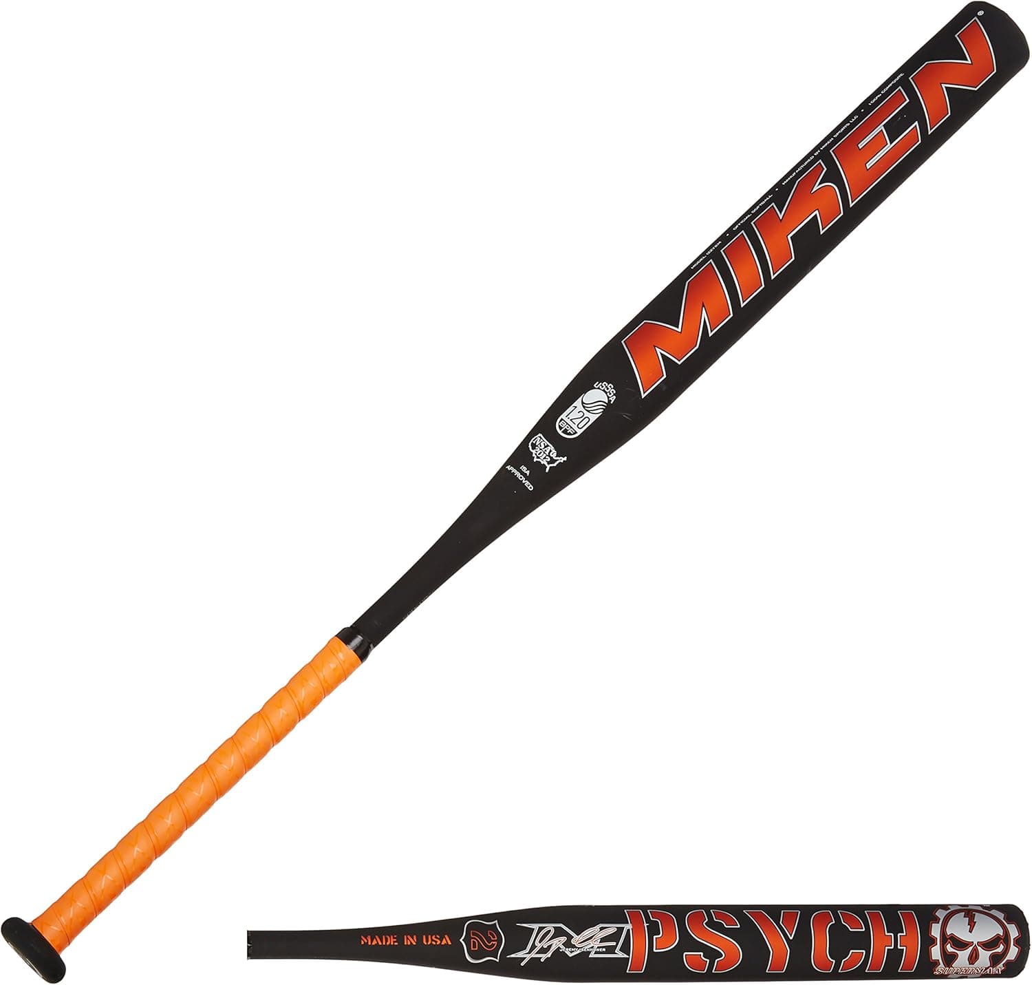 Miken Psycho Supermax USSSA Slowpitch Softball Bat (1-Piece)