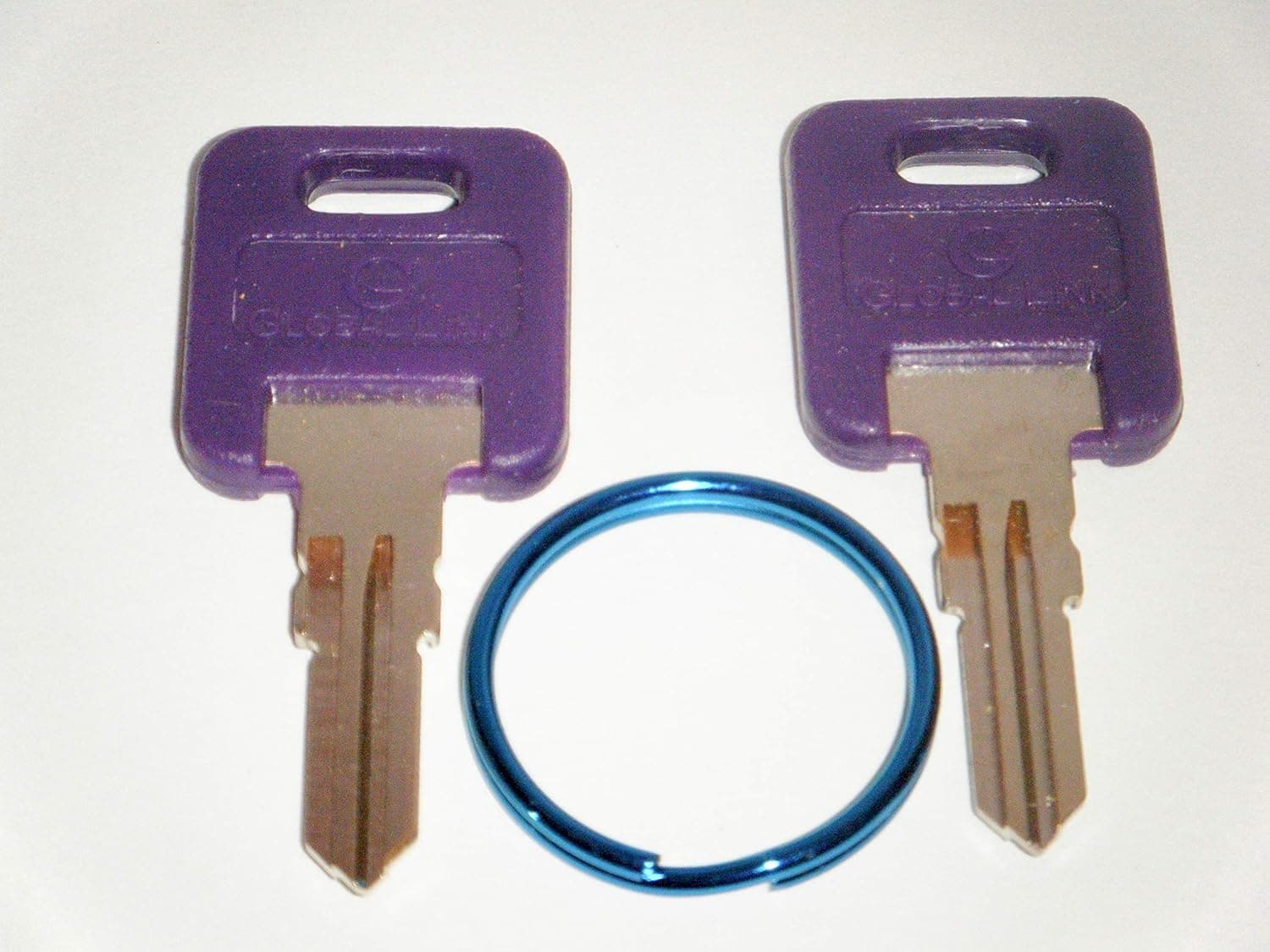 Purple RV Keys G301 to G350 RV Motorhome Trailer Purple Global Link Keys Cut Replacement Keys with Blue Key Ring for RV Travel Trailer Motor Home Toy Hauler Keys FIC (G350)