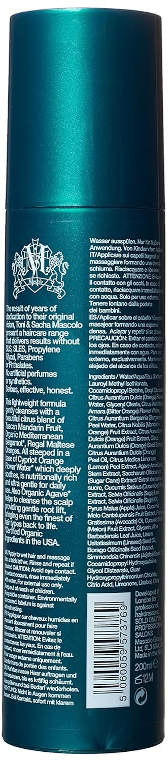Organic Orange Blossom Volumising Shampoo, Sulfate-Free, Cruelty-Free, Vegan, Boosts Volume. Antioxidants & Nutrients, Paraben-Free, Silicone-Free, Phthalate-Free, Salon-Quality Results, 300mL