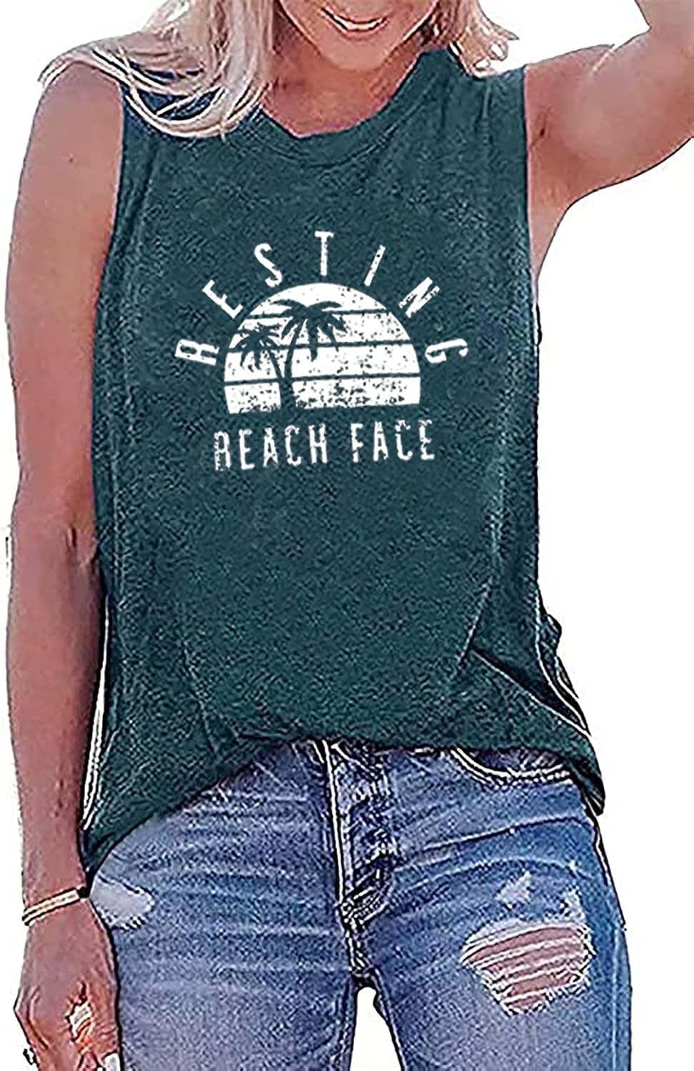Women Sunshine Tank Tops Summer Beach Tank Tops Vacation Sleeveless Shirt Tops