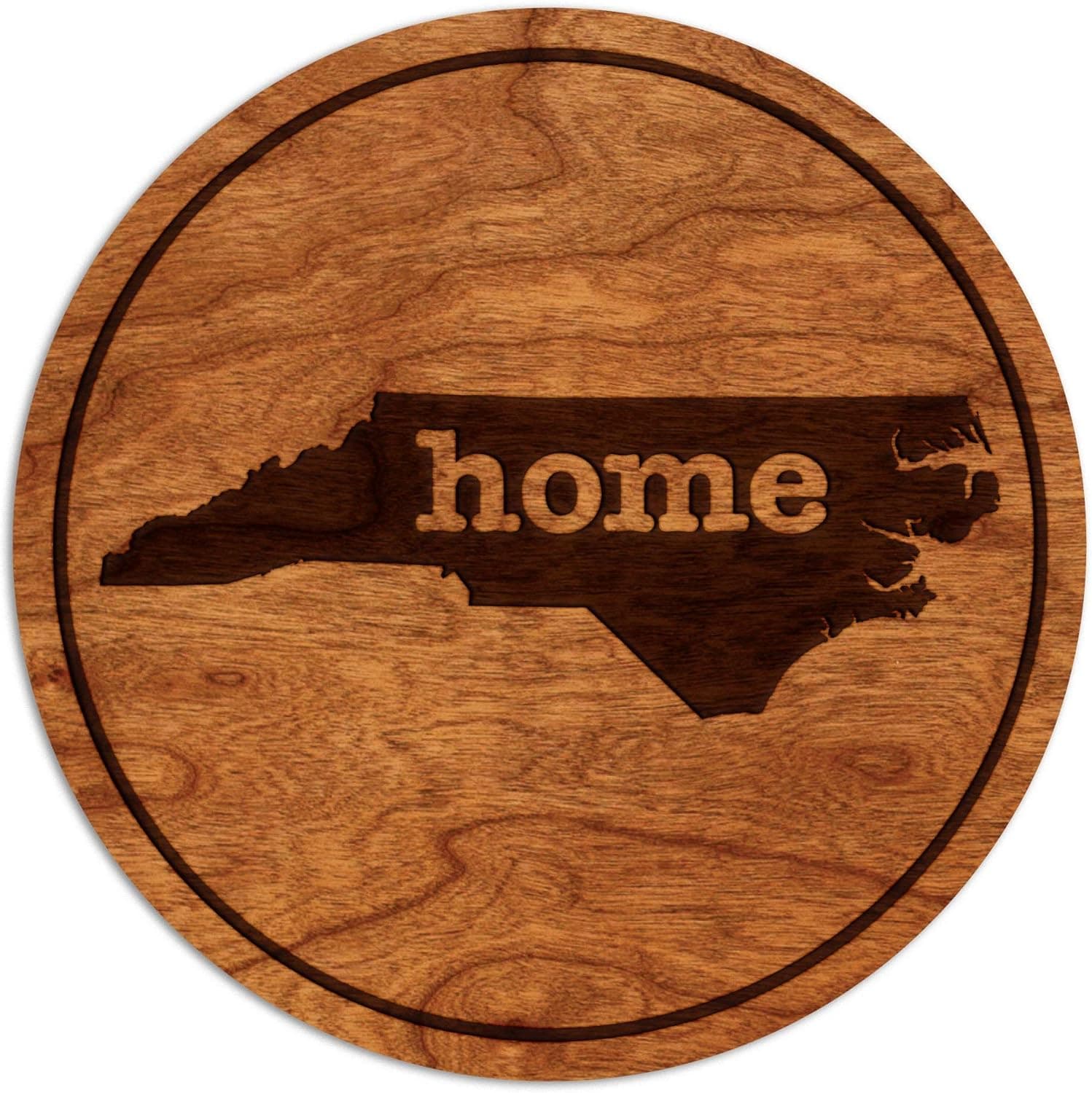 State Map Home Wooden Coasters (Set of 4) (North Carolina)