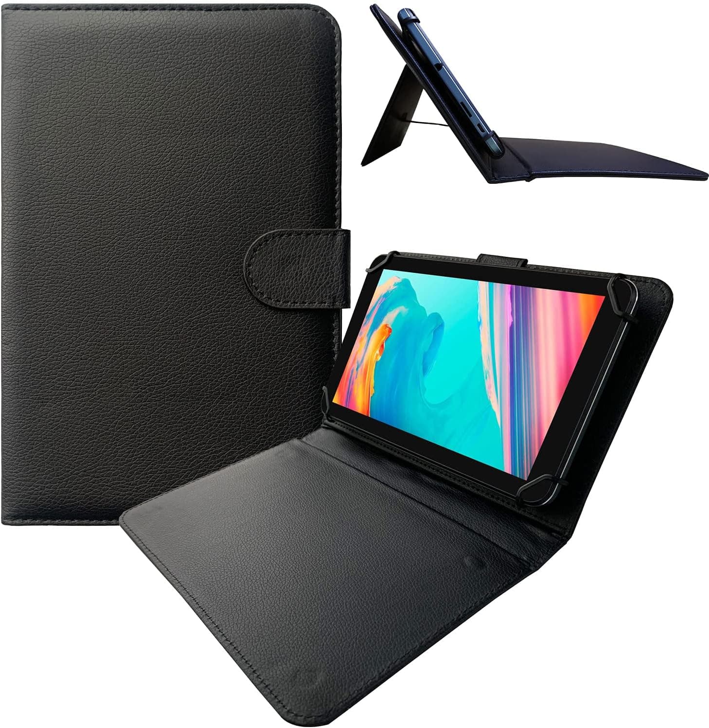 Transwon Universal Case for Hyjoy 8 Inch Tablet Case, CWOWDEFU Tablet Case 8 Inch, Coopers 8 Inch Tablet Case, Vastking Kingpad SA8 Case, YQSAVIOR 8 Inch Tablet Case - Black