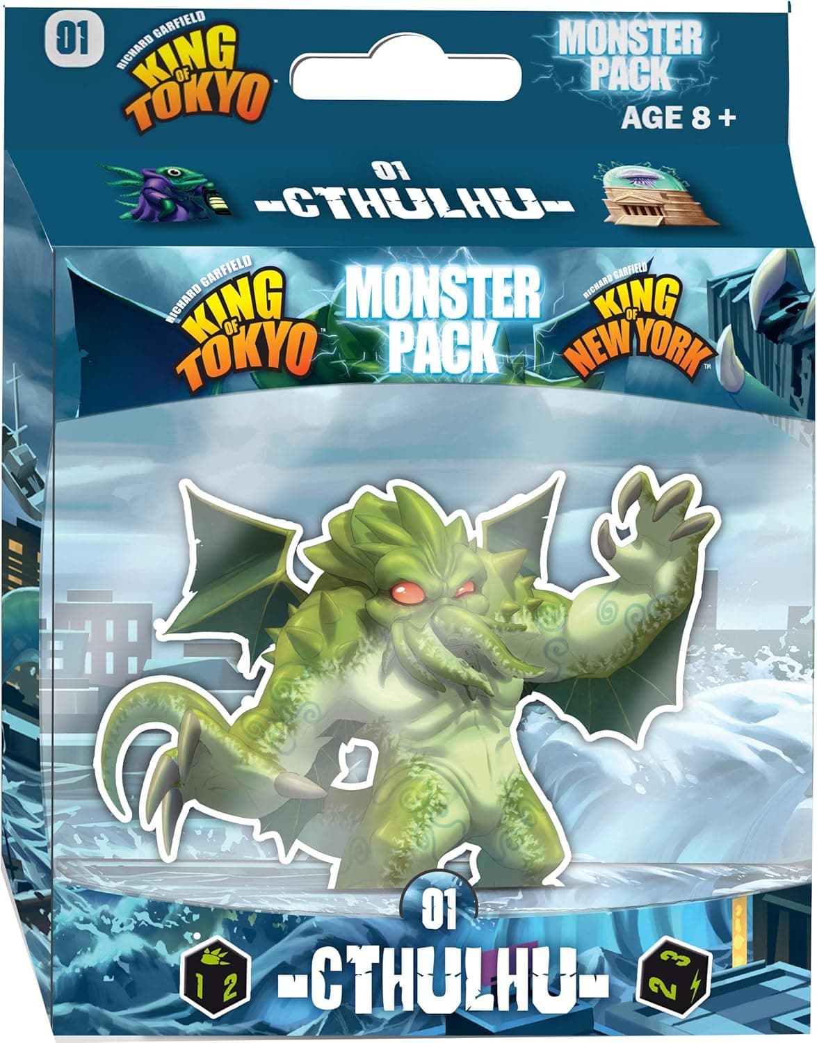 IELLO: King of Tokyo Cthulhu Monster Game Pack, Includes King of Tokyo & King of New York, 30 Minute Play Time, 2 to 6 Players, For Ages 10 and Up