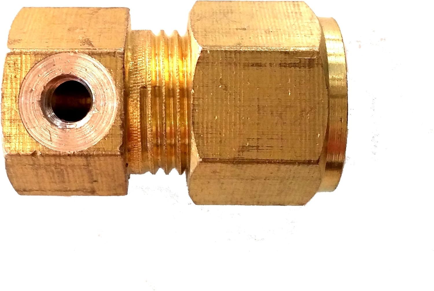 3/8 Brass end connector with 10/24 threaded port