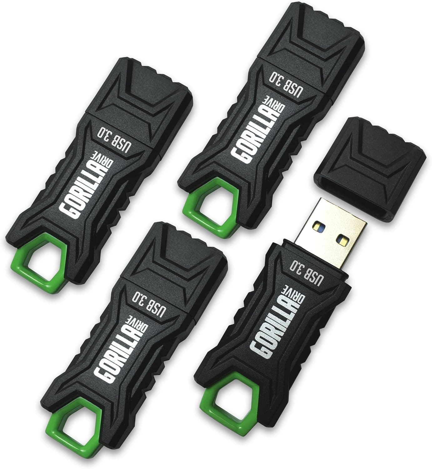 GorillaDrive 3.0 Ruggedized 64GB USB Flash Drive (4-Pack)