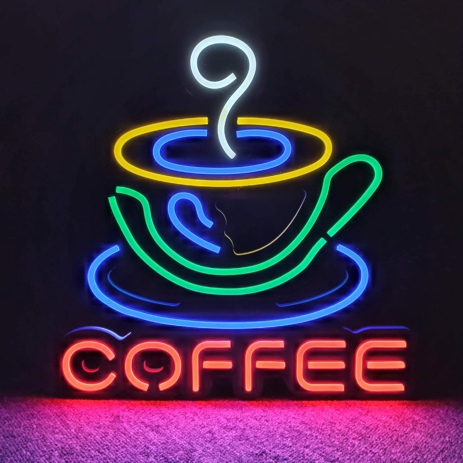 Coffee Cup LED Neon Light Signs for Bar Club Bedroom Office Hotel Pub Cafe Wedding Birthday Party Man Cave Art Wall Lights