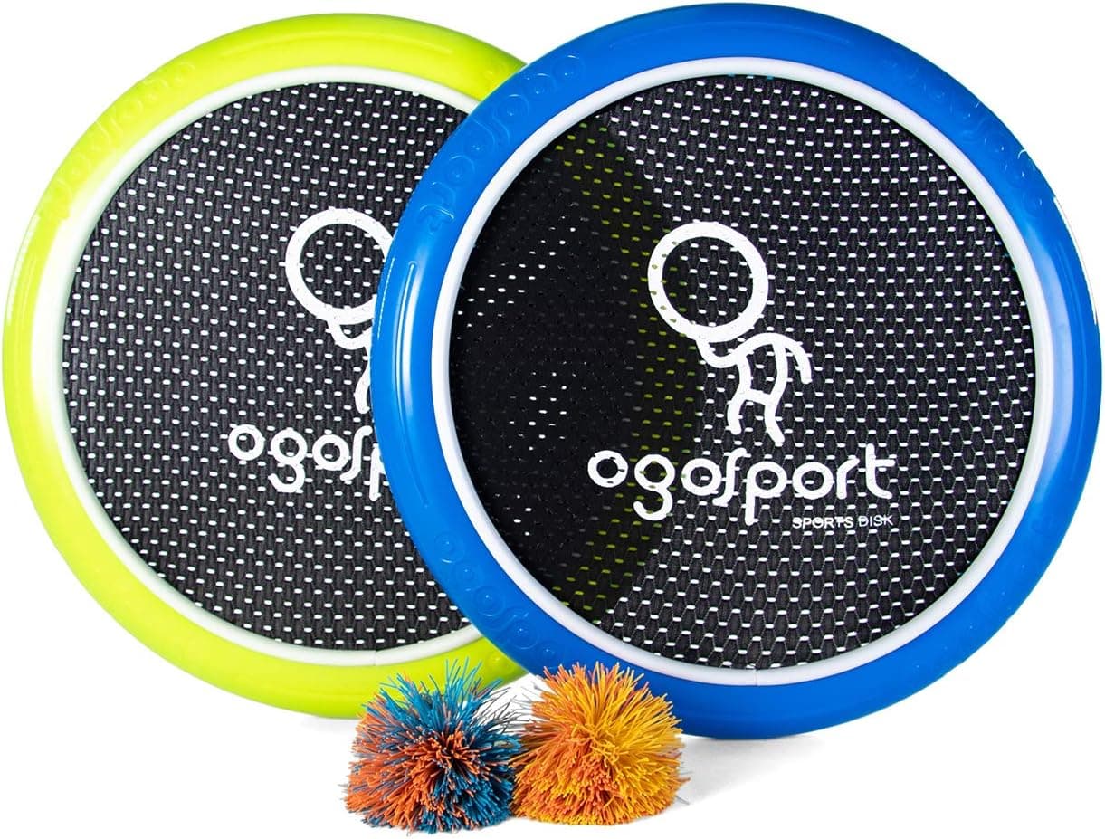 OgoDisk XS Disc Set with 2 OgoSoft Balls - 12 Inch Bouncy Disk Toy for Outdoors, Lawn & Pool - Throw, Toss & Catch Game - Kids & Adults 8+