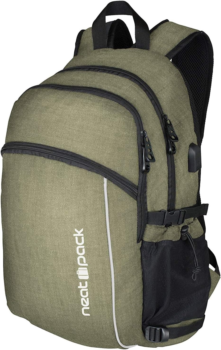 Laptop Backpack w/USB Charger Port ~ Fits 17 Inch Laptop and Tablet ~ Plentiful Storage with Anti Theft Pocket (Forest)