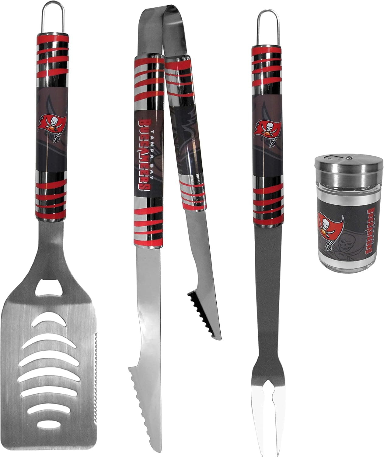 NFL Siskiyou Sports Fan Shop Tampa Bay Buccaneers 3 pc Tailgater BBQ Set and Season Shaker One Size Team Color