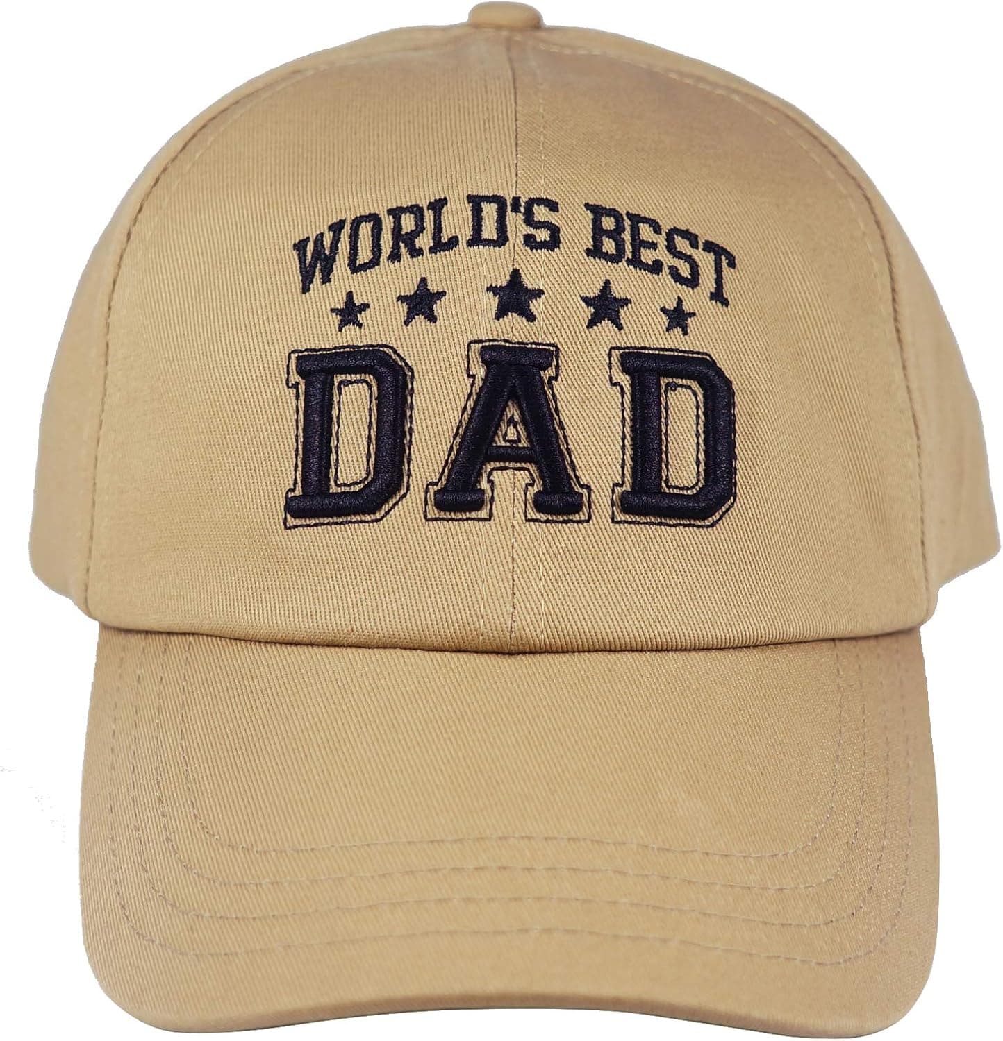 Game Hats Father's Day Greatest Dad Hat 100% Cotton Cap Embroidery Unstructured Beige
