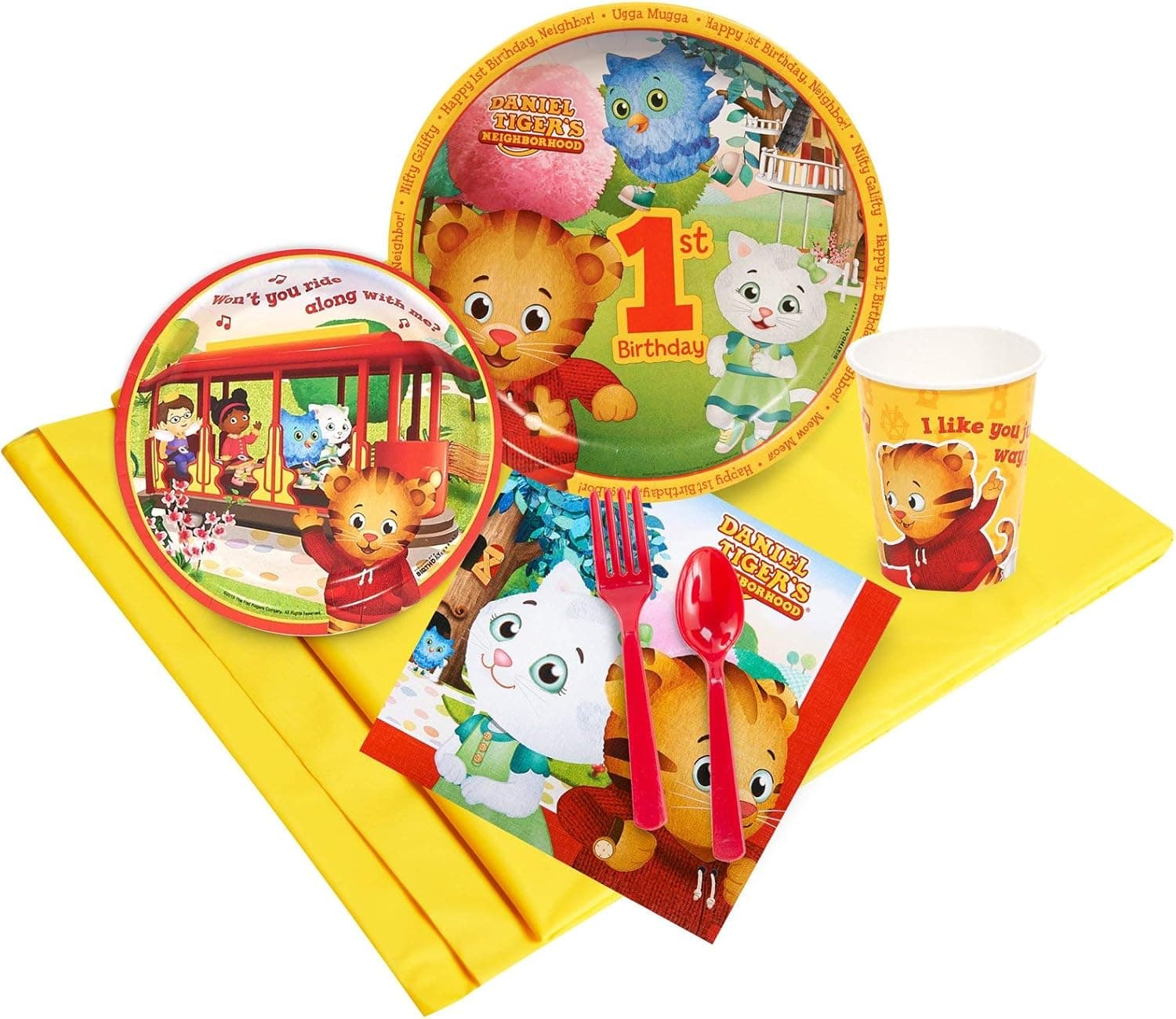 Daniel Tigers Neighborhood 1st Birthday Party Pack (48 Guest)