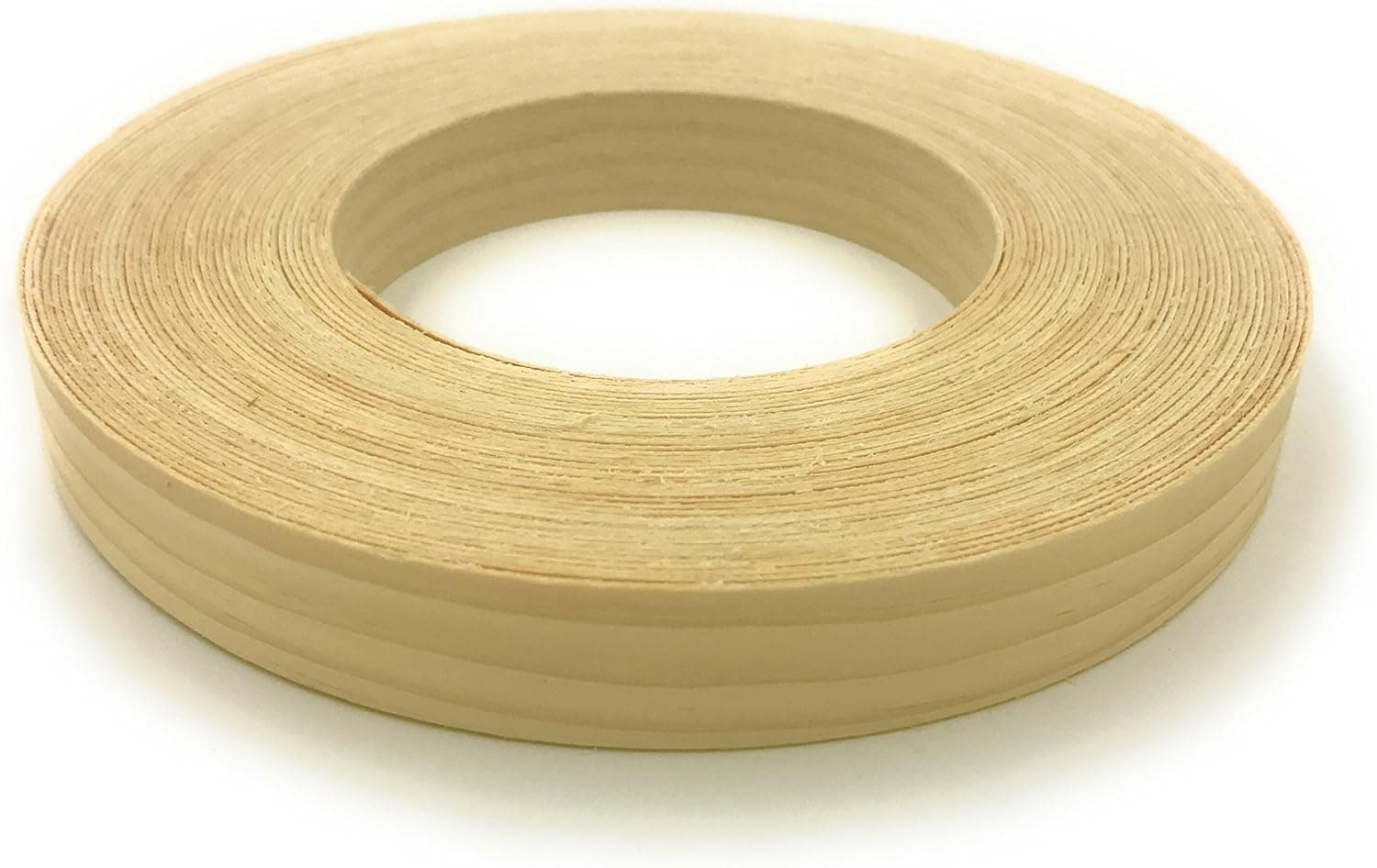 Yellow Pine 1 1/2 inch X 50 ft Preglued Wood Veneer Edgebanding Roll - High Quality - Flexible Wood Tape, Easy Application Iron On with Hot Melt Adhesive. Made in USA