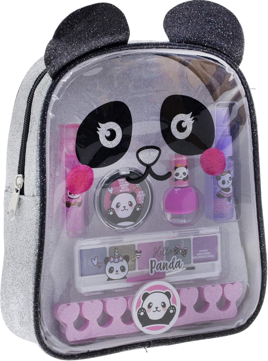 Townley Girl Panda Cosmetic Backpack Set, 9 CT