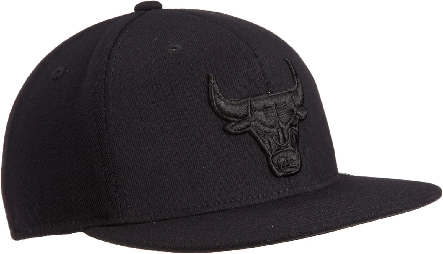 NBA Chicago Bulls Black Flat Brim Flex Hat - Tt77Z