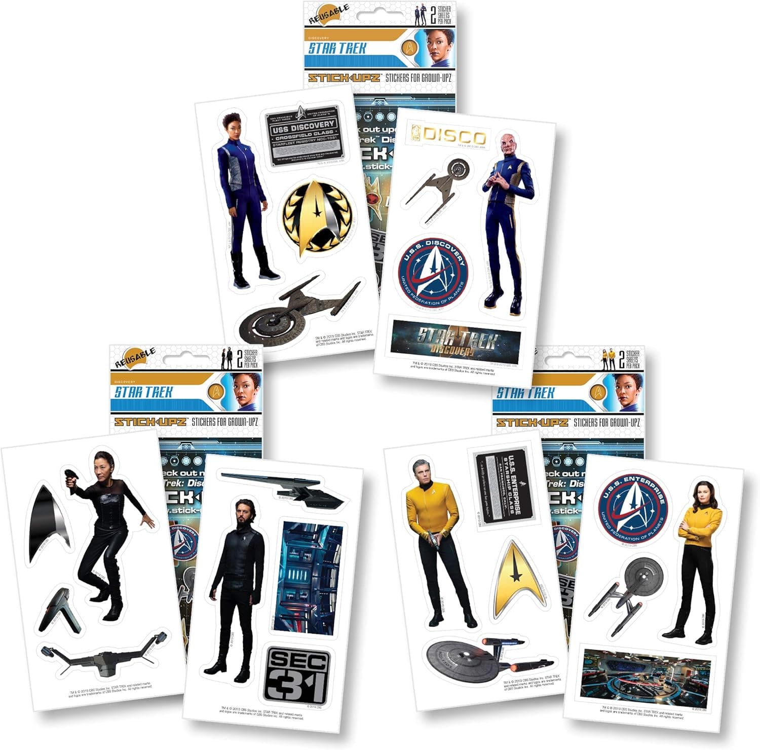 Star Trek: Discovery 3 Pack Sticker Bundle