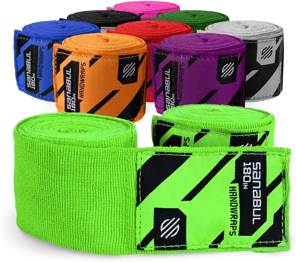 Sanabul Elastic 180 inch Boxing Handwraps for Boxing Kickboxing Muay Thai MMA for Men & Women