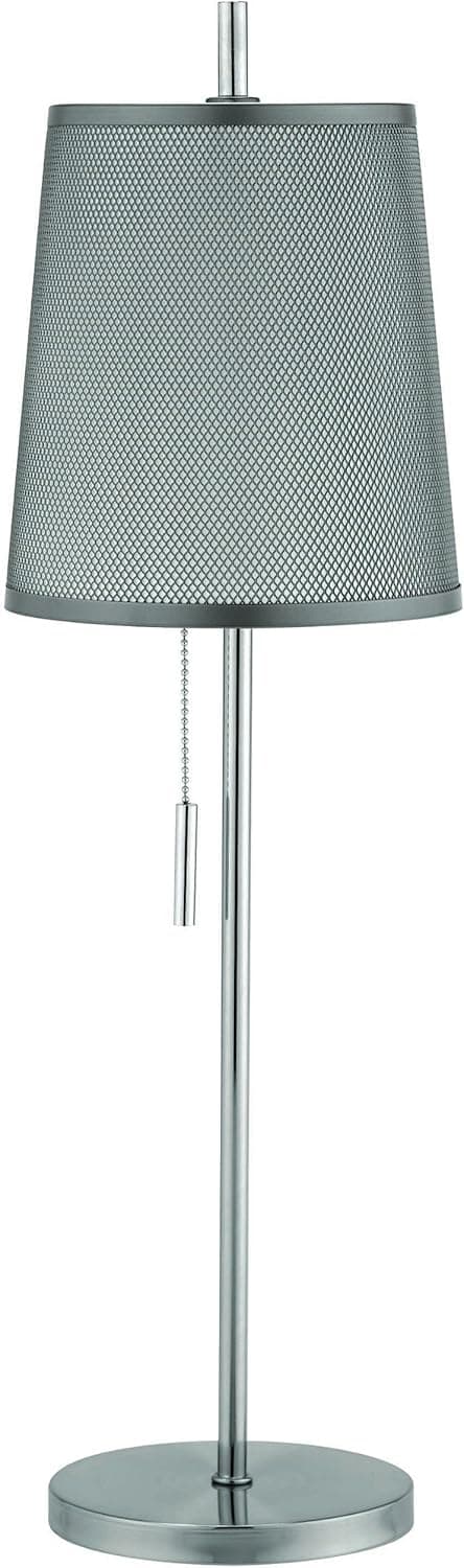 Lite Source LS-3921PS Table Lamp with Polished Steel Metal Shades, Steel Finish