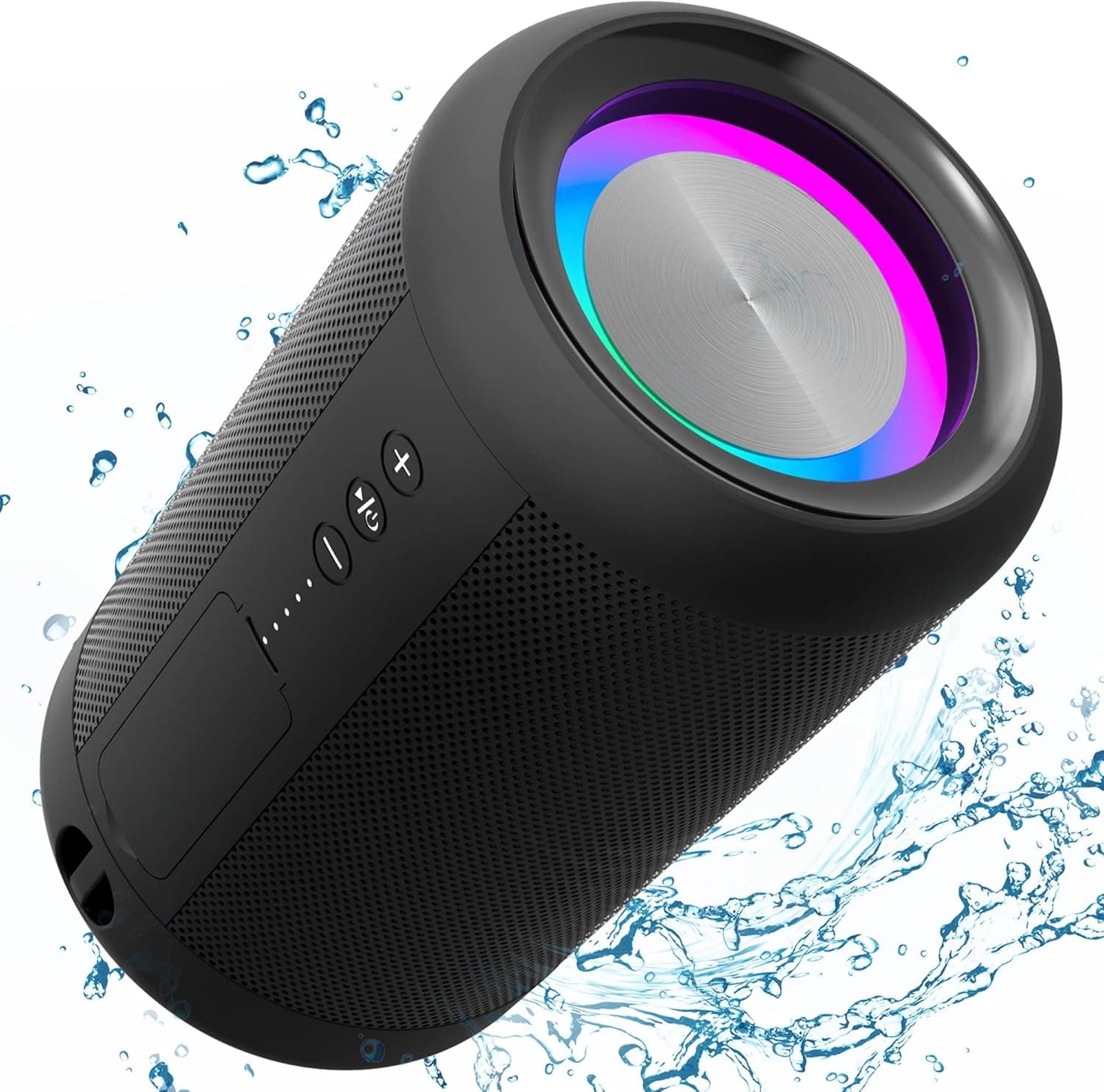 MAWODE X7 Bluetooth Speakers - 24 Hours Playtime, Portable, Wireless, Waterproof, Outdoor Speaker with RGB Color Light, Support USB/TF/Aux Play