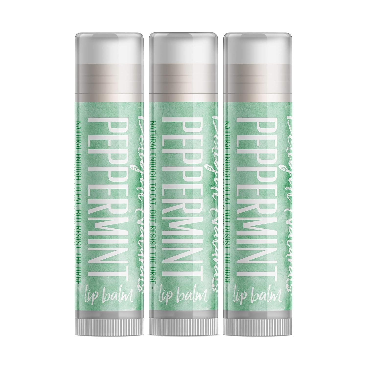 Delight Naturals Peppermint Lip Balm - Three Pack