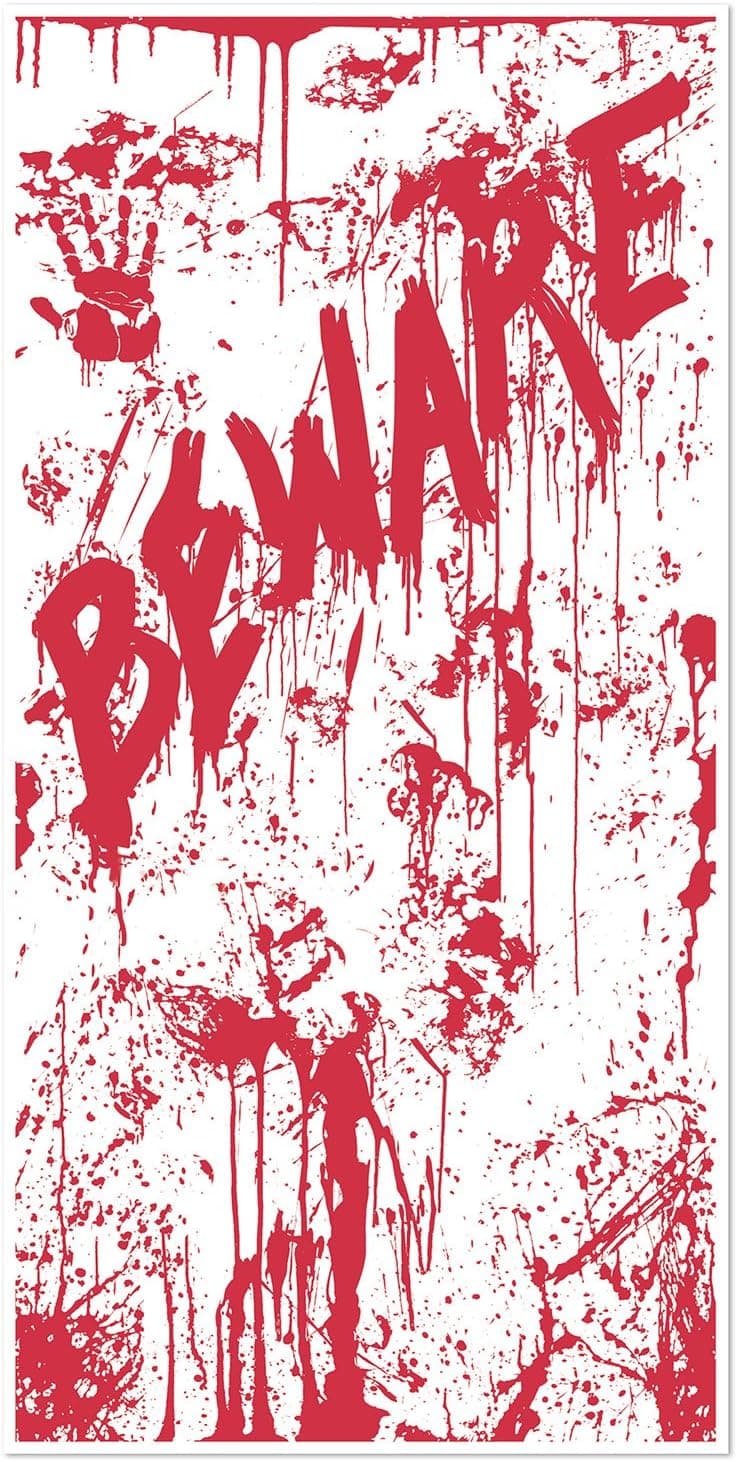 Bloody Door Cover Party Accessory (1 count) (1/Pkg)