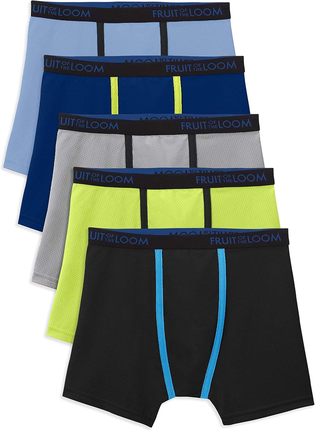 Fruit of the Loom Boys Breathable Boxer Briefs (5 Pack)
