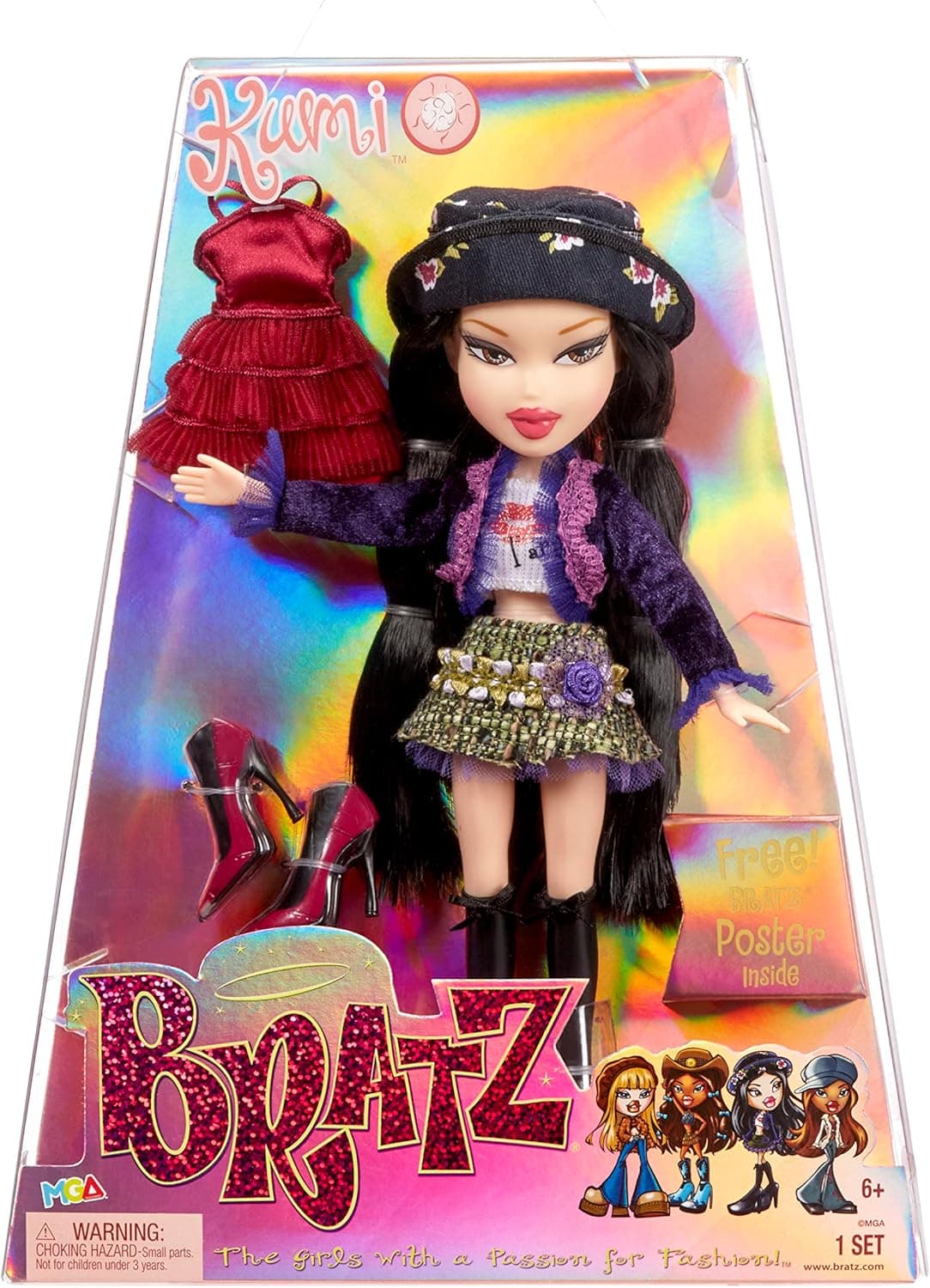 Bratz Original Fashion Doll Kumi with 2 Outfits and Poster