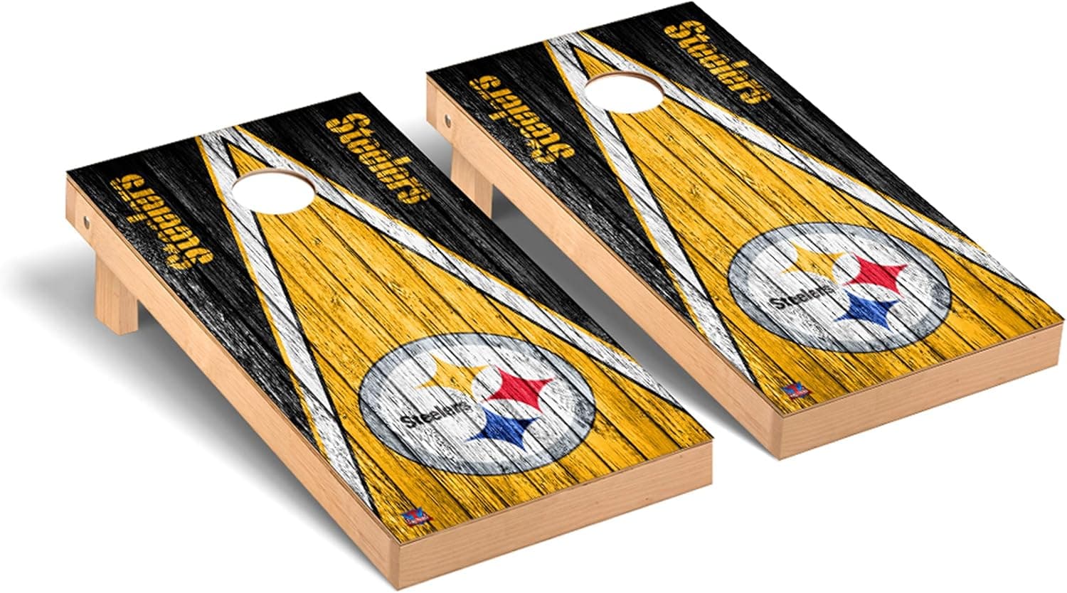 Victory Tailgate NFL 2' x 4' Triangle Weathered Regulation Cornhole Board Set