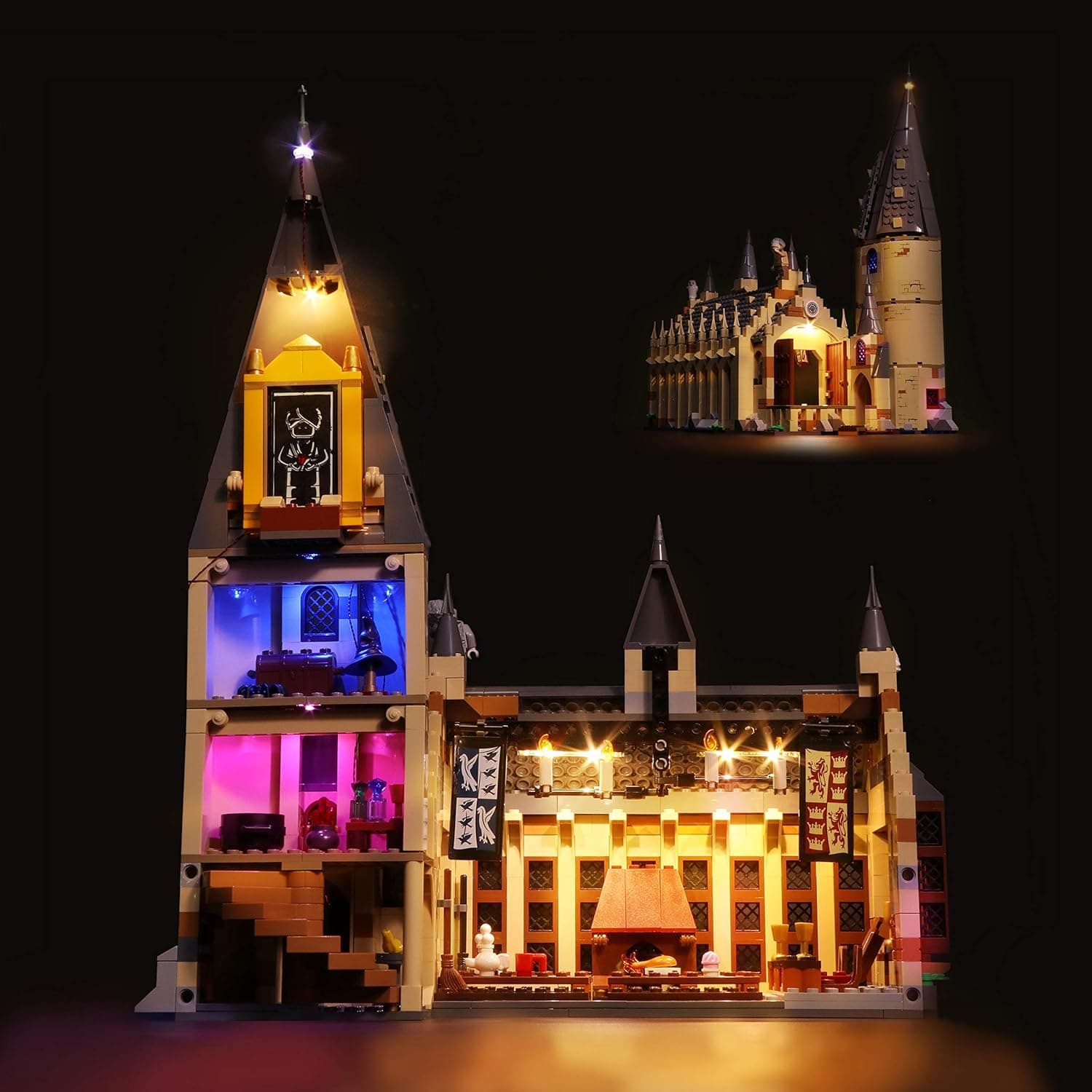 YYGOOD Led Lighting Kit for (Harry Potter Hogwarts Great Hall) Basic Version Building Kit- Compatible with Lego 75954 Building Blocks Model- (Not Include The Lego Set Model)