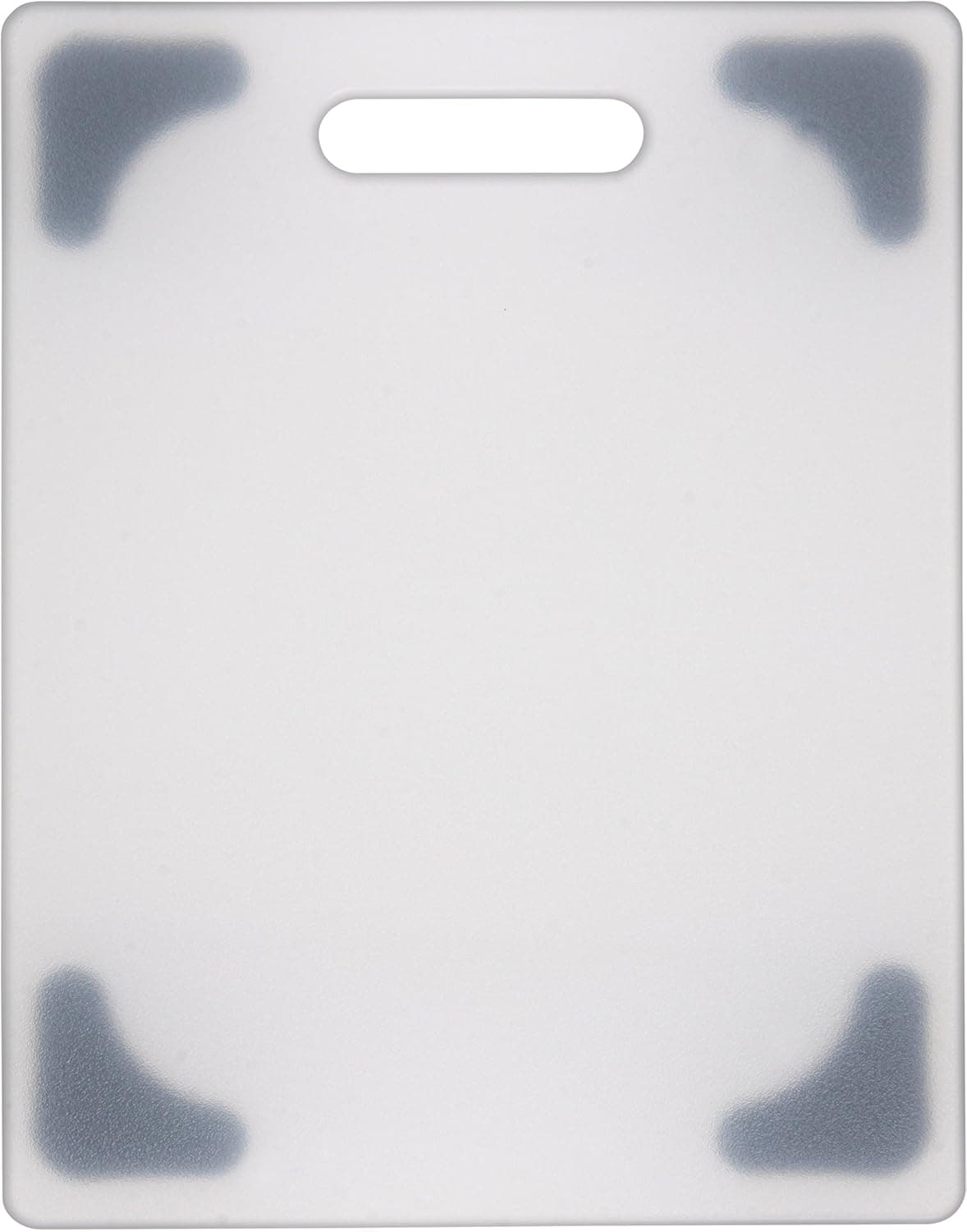 Dexas Superboard Cutting Board with Handle and Non-Slip Feet, 8.5 by 11 inches, White with Grey Non-Slip Corners