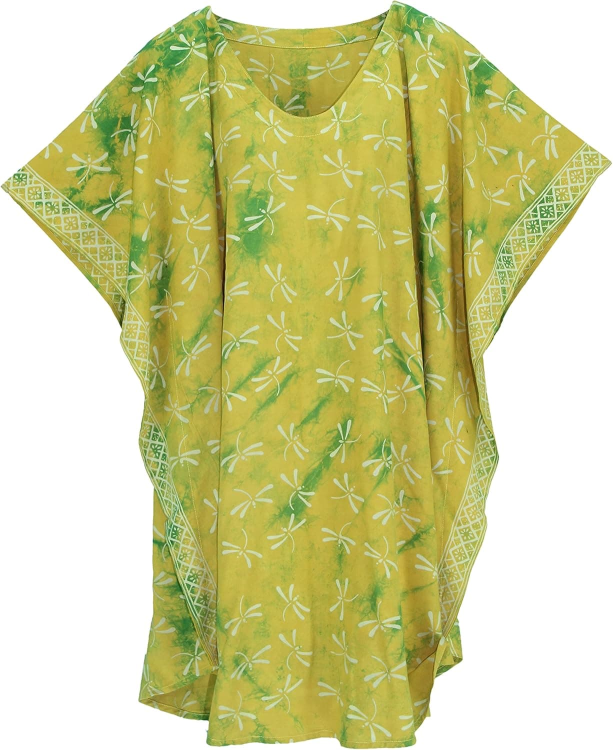 Beautybatik Women Plus Size Tunic Blouse Boho Hippie Batik Caftan Kaftan Top