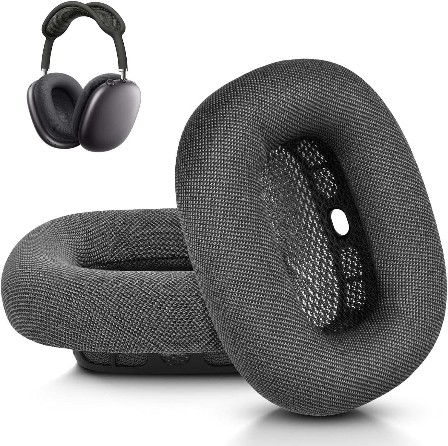 Ear Cushions for Airpods Max, Comfortable Headphones Accessories Replacement Earpads Ear Cups for Apple Airpods Max Headphones - Space Gray, Black