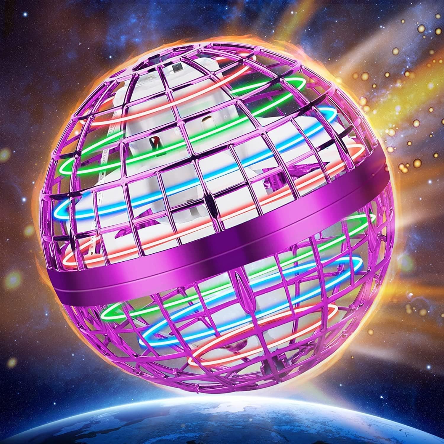 Flying Orb Ball,Toys Soaring Hover Pro Boomerang Spinner Hand Controlled Mini Drone Globe Shape Spinning Safe for Kids Adults Outdoor Indoor