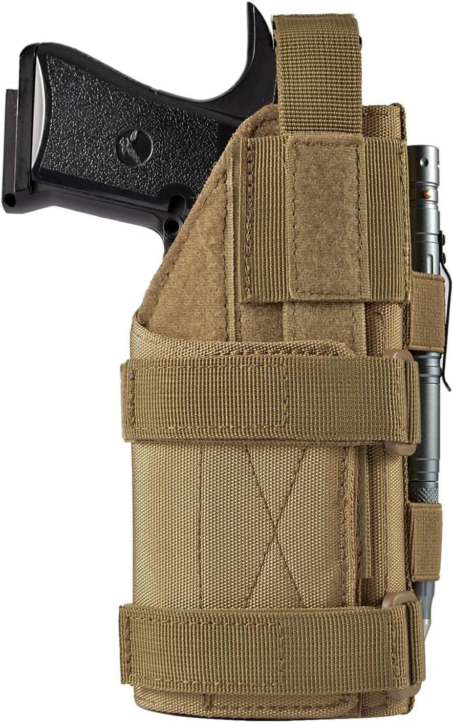 FRTKK Adjustable Tactical Pistol/Gun Holster for 1911, Ruger LCP, S&W M&P 40 Shield Bodyguard, Sig Sauer, Ruger, Kahr, Beretta, Glock 17 19 26 34