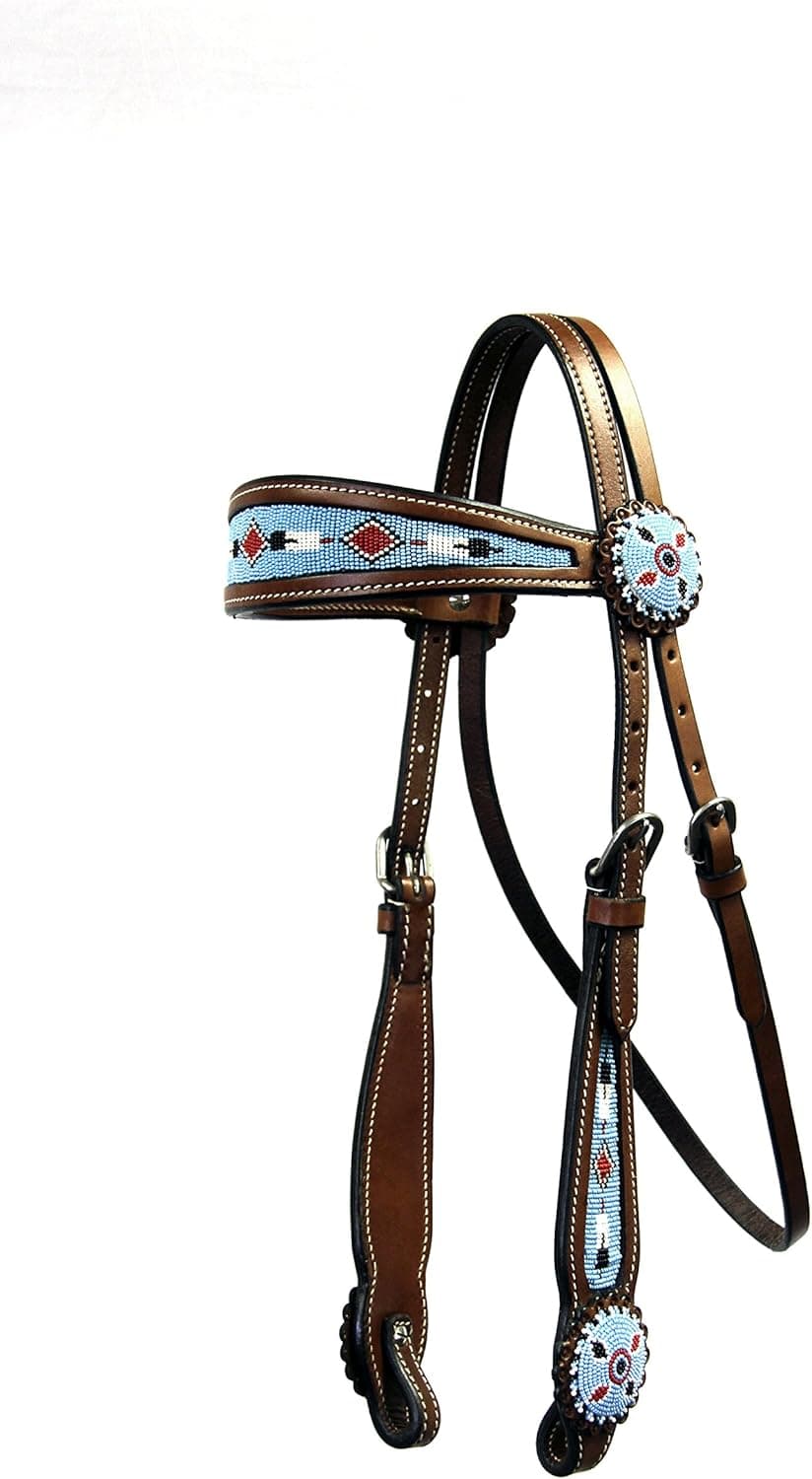 Colorado Saddlery The 5-80dk Big Sky Beaded Headstall