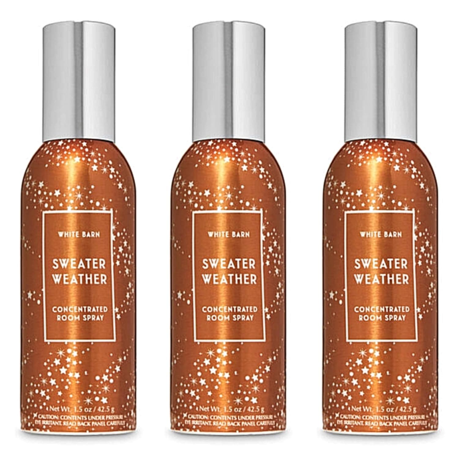 Bath and Body Works 3 Pack Sweater Weather Room Spray 1.5 Oz.