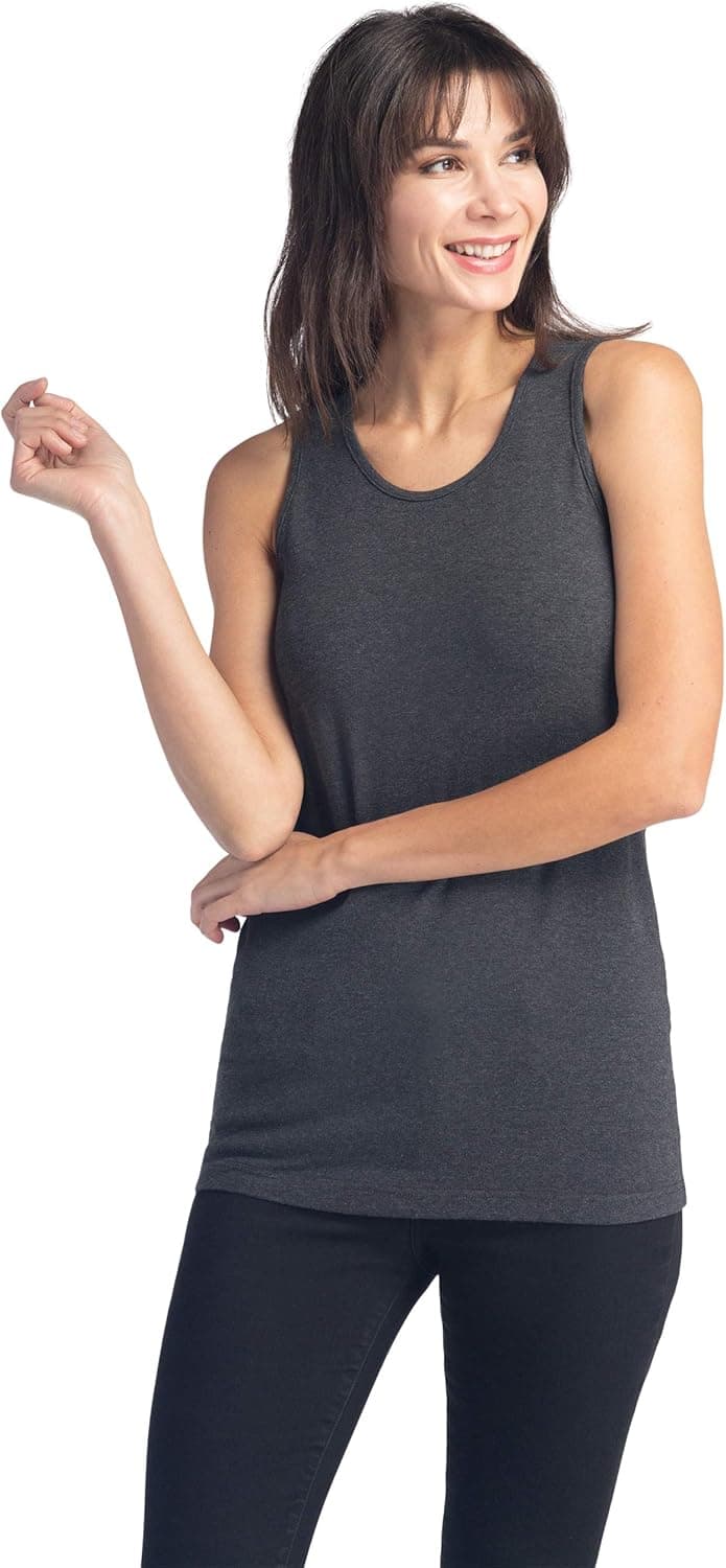Fishers Finery Women's Ecofabric Moisture Wicking Yoga Jersey Tank Top