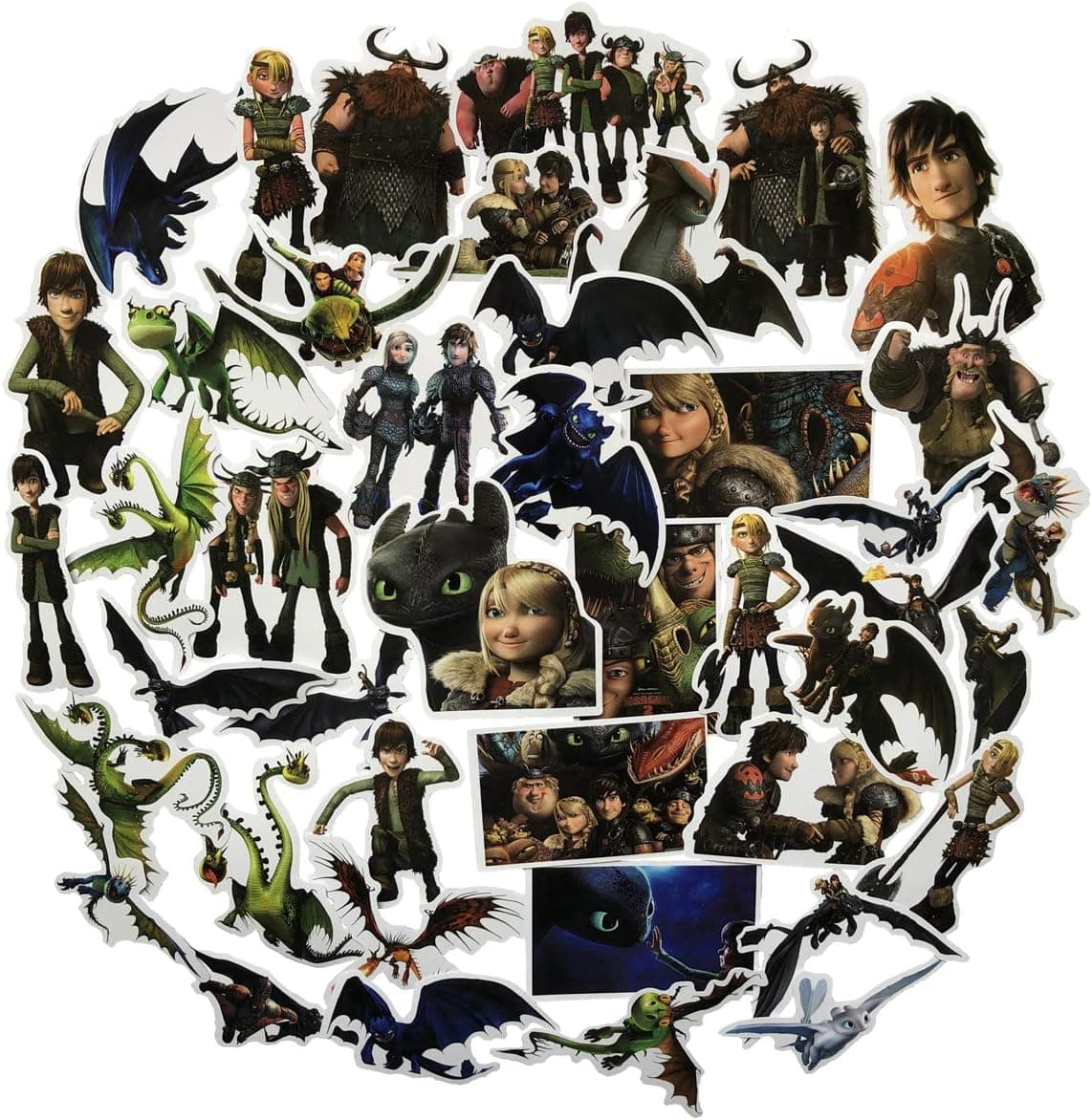 How to Train Your Dragon Anime Stickers(42pcs) Snowboard Laptop Luggage Car Motorcycle Bicycle Fridge DIY Styling Vinyl Home Decor (Train Your Dragon)