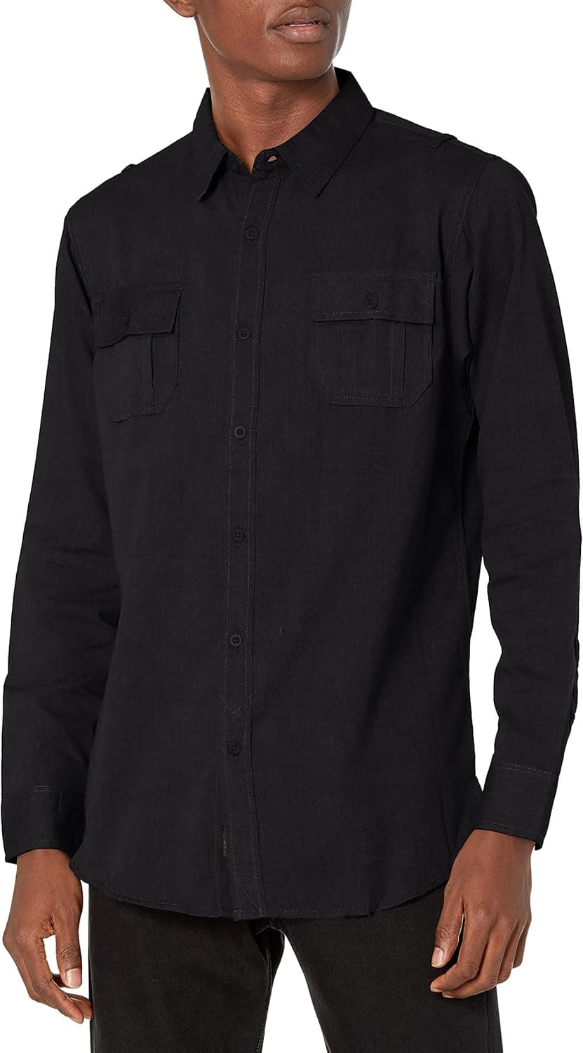 Burnside Men's Locked Long Sleeve Woven Shirt