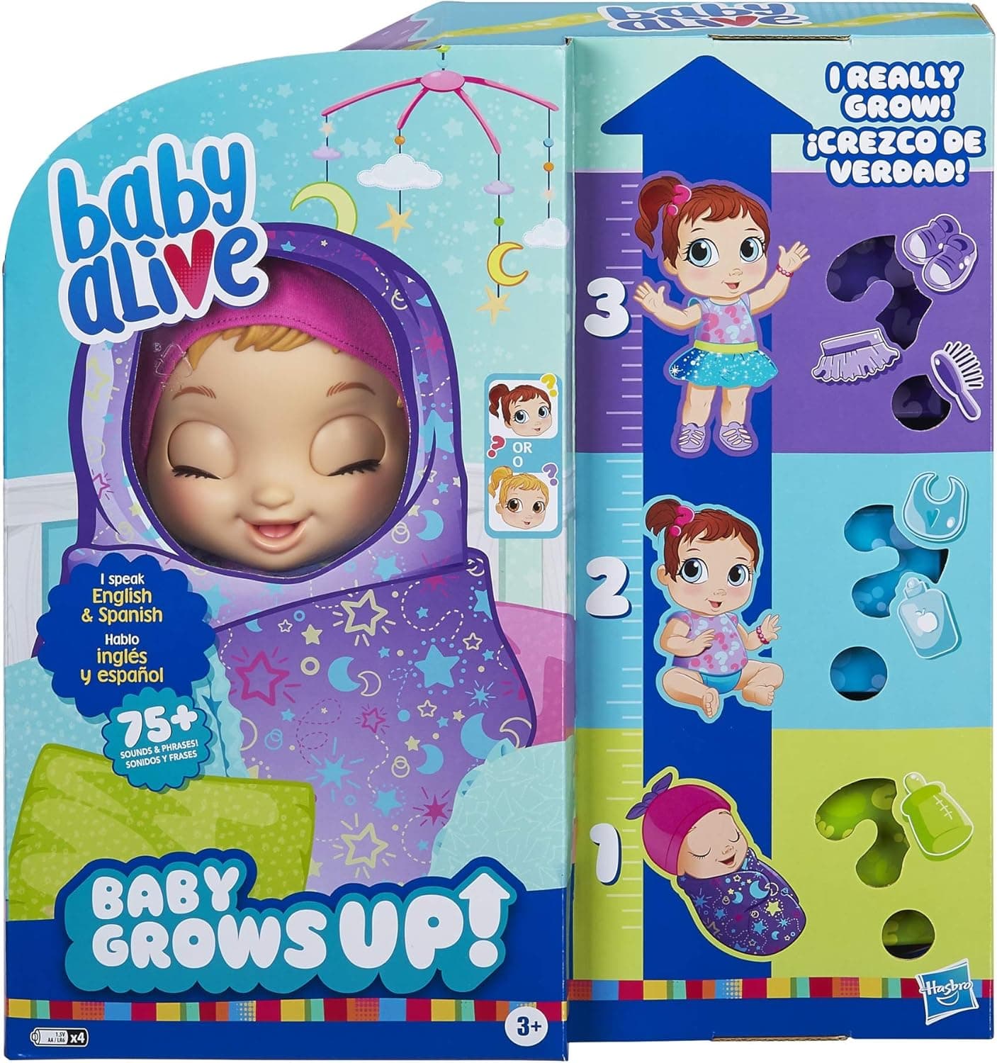 Baby Alive Baby Grows Up (Dreamy) - Growing and Talking Baby Doll