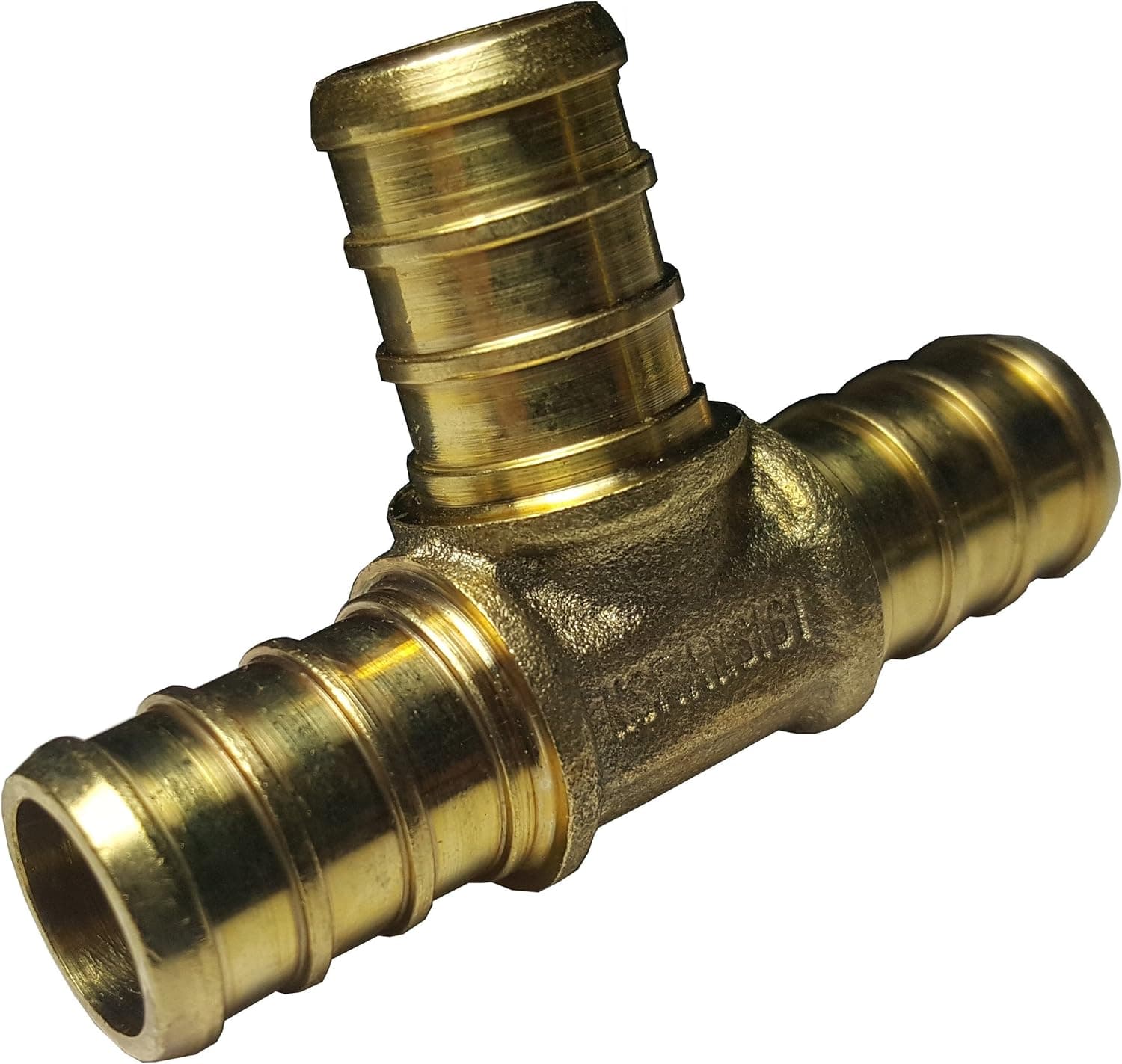 10 PIECES XFITTING 1/2" X 1/2" X 1/2" PEX TEE - BRASS CRIMP FITTINGS, LEAD-FREE BRASS, FULL PORT