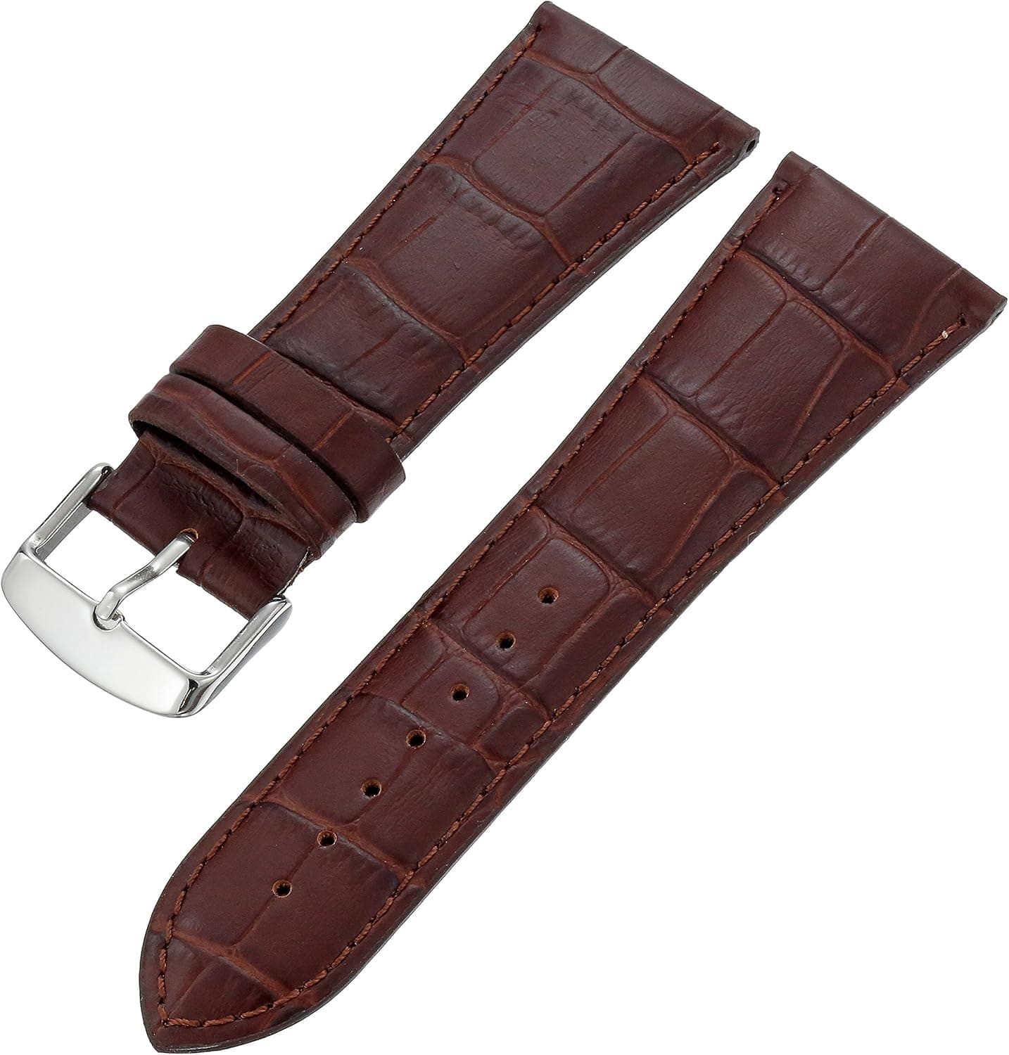 Hadley-Roma Men's MSM898RA-180 18-mm Black Alligator Grain Leather Watch Strap