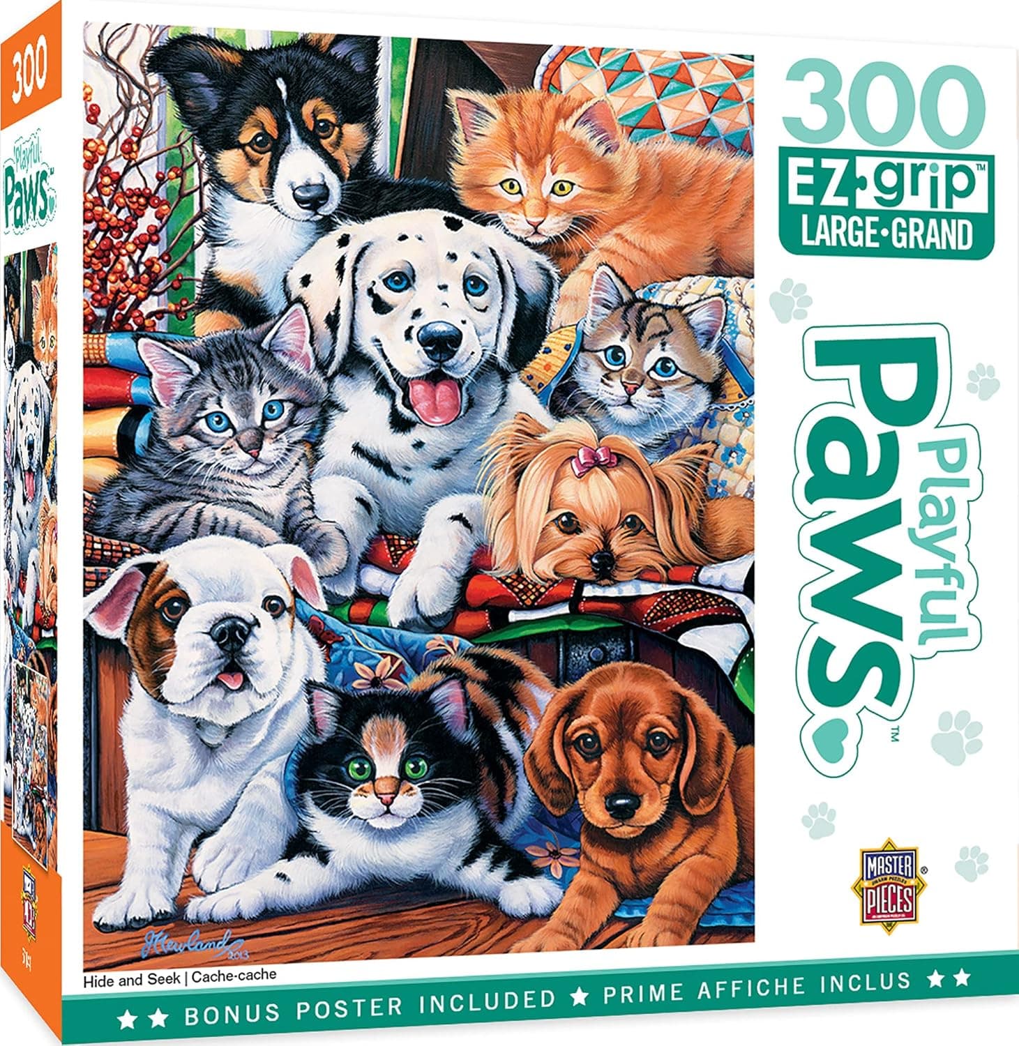 MasterPieces 300 Piece EZ Grip Jigsaw Puzzle - Hide and Seek - 18"x24"