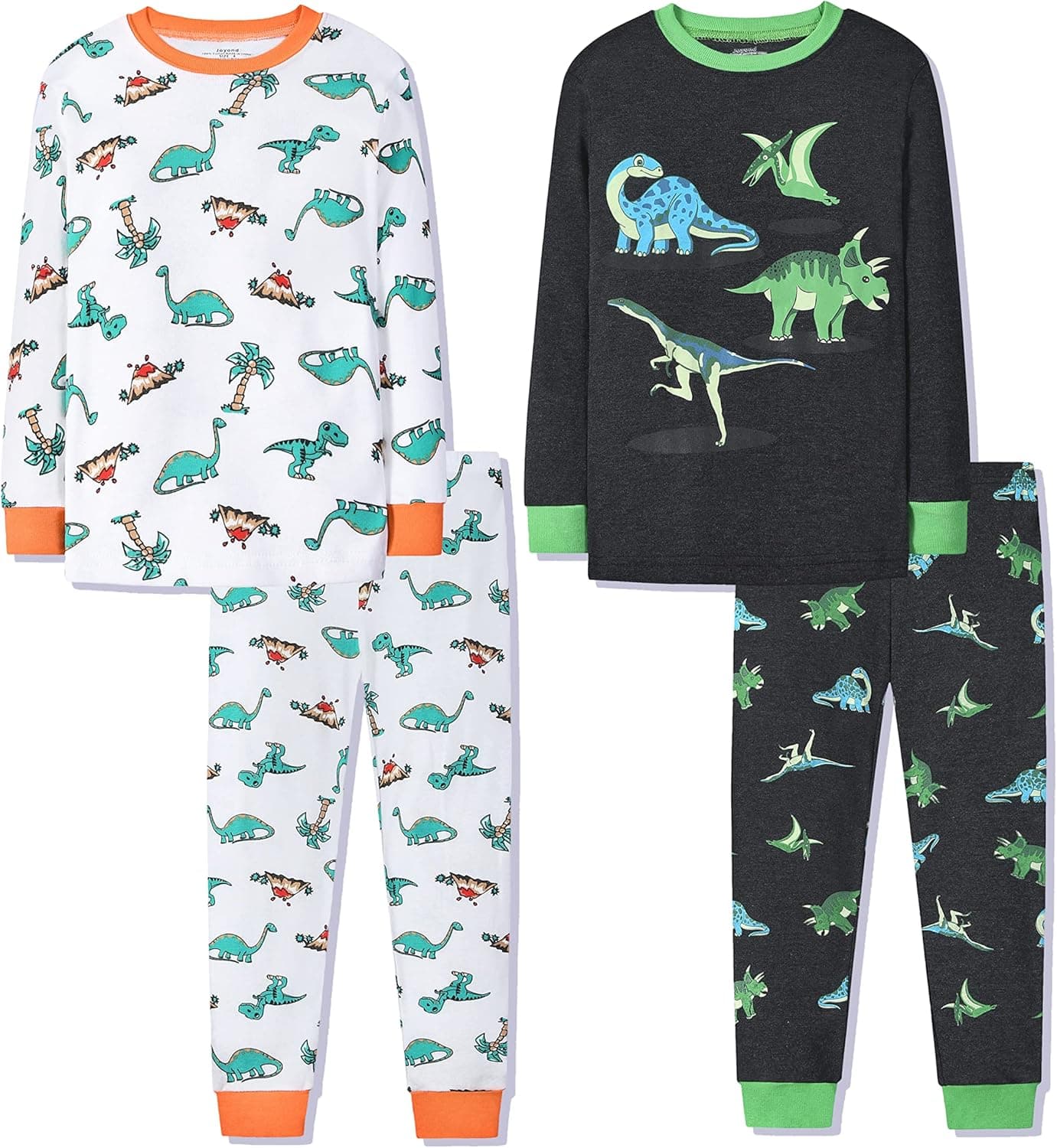 Joyond Boys Pajamas Set for Toddler Cotton Clothes Snug-Fit Pjs Kids Casual Long Sleeve Sleepwear Set