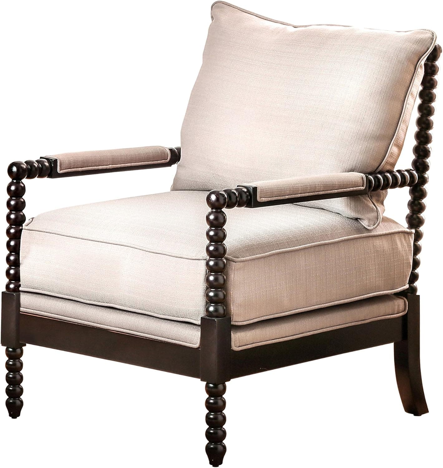 Furniture of America Dedee Accent Living Room Chair, Beige