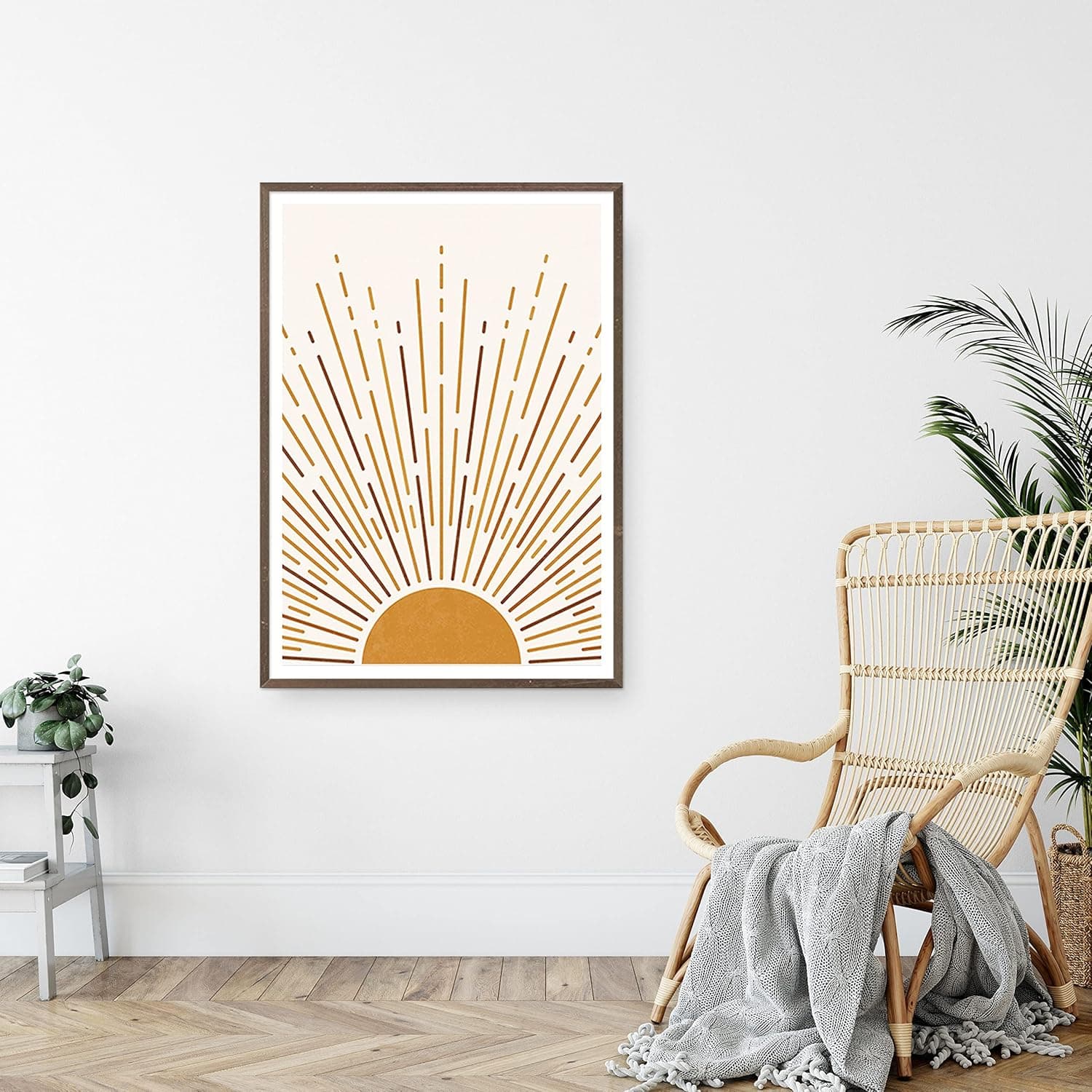 Loyience Boho Sunrise Print Boho Wall Art Print Boho Wall Decor Modern Room Decor Sun Poster Printable Gallery Wall Art,Painting art, restaurant wall decoration ideas, frameless 20X30 inch