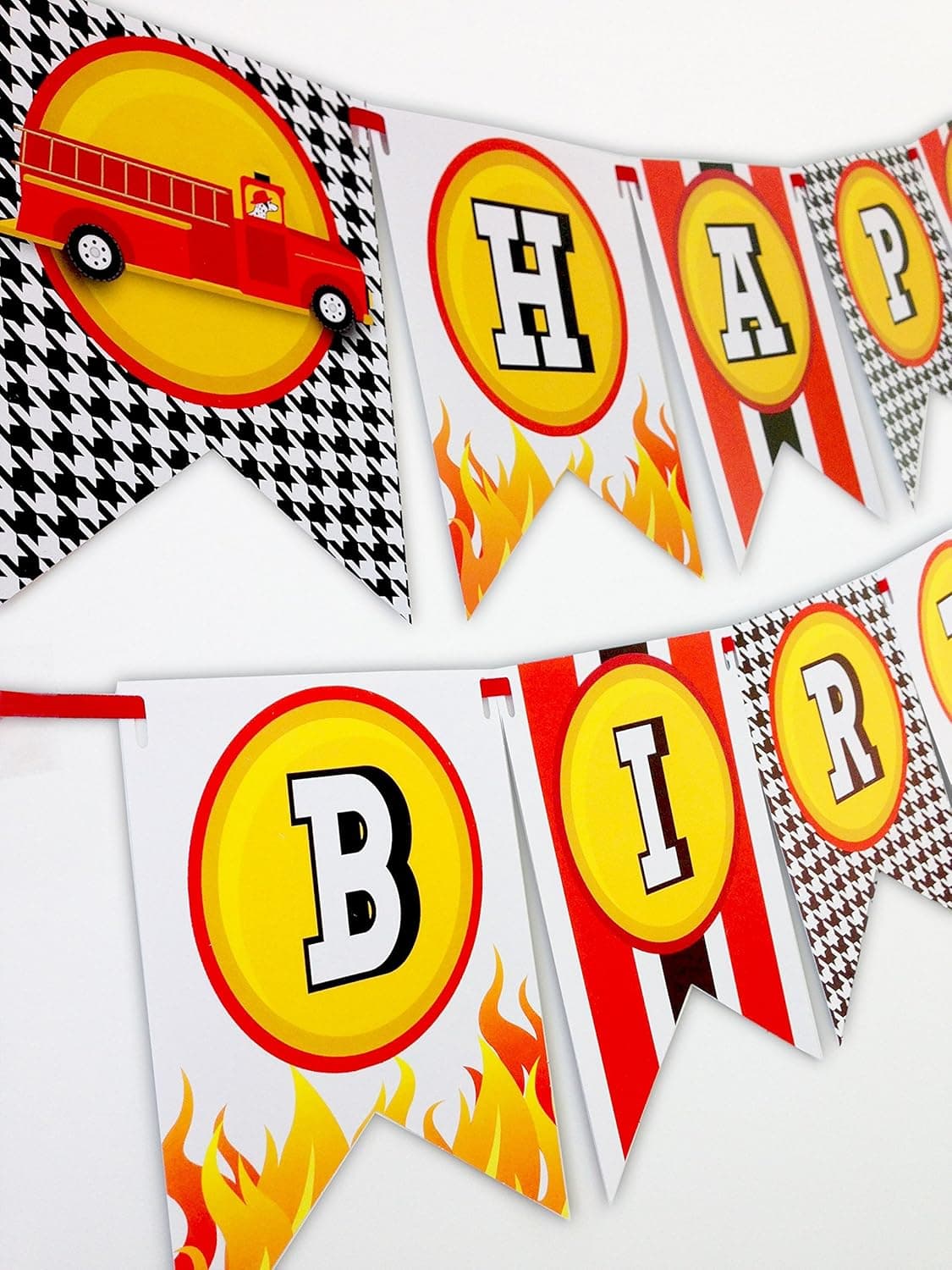 POP parties Fireman Party Happy Birthday Banner