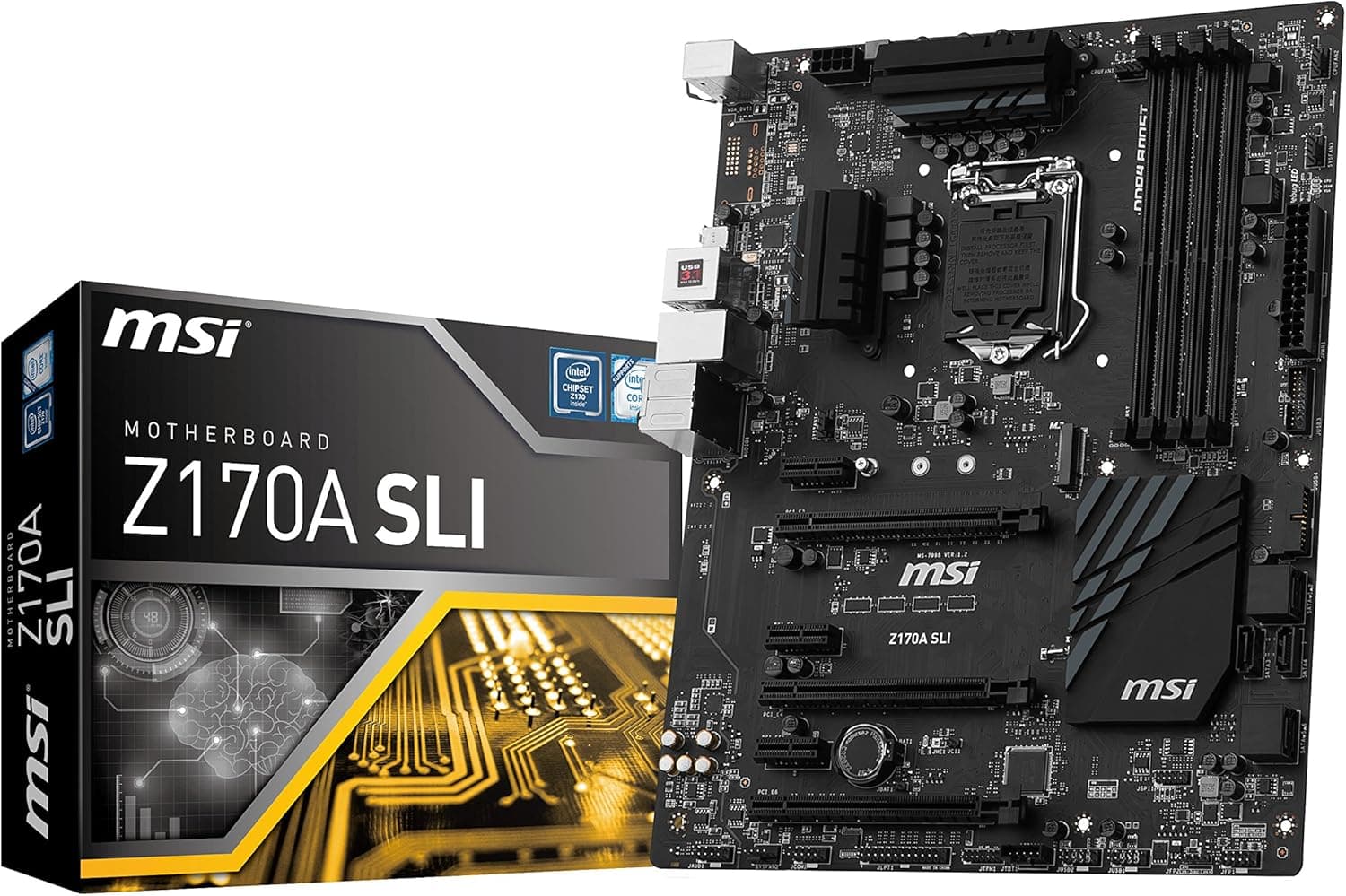 MSI Pro Solution Intel Z170A LGA 1151 DDR4 USB 3.1 ATX Motherboard (Z170A SLI)